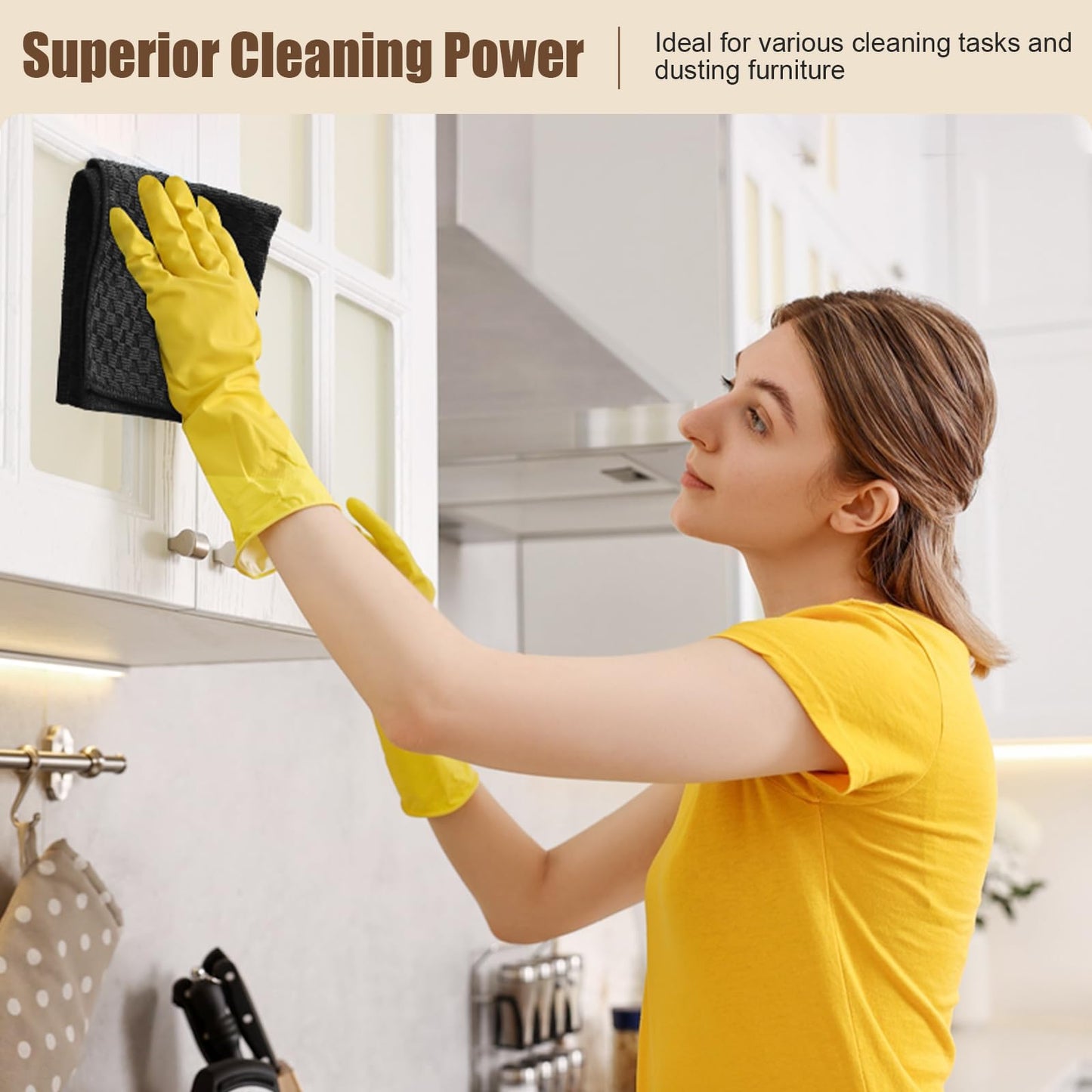12 Pack Microfiber Cleaning Cloths for Housekeeping