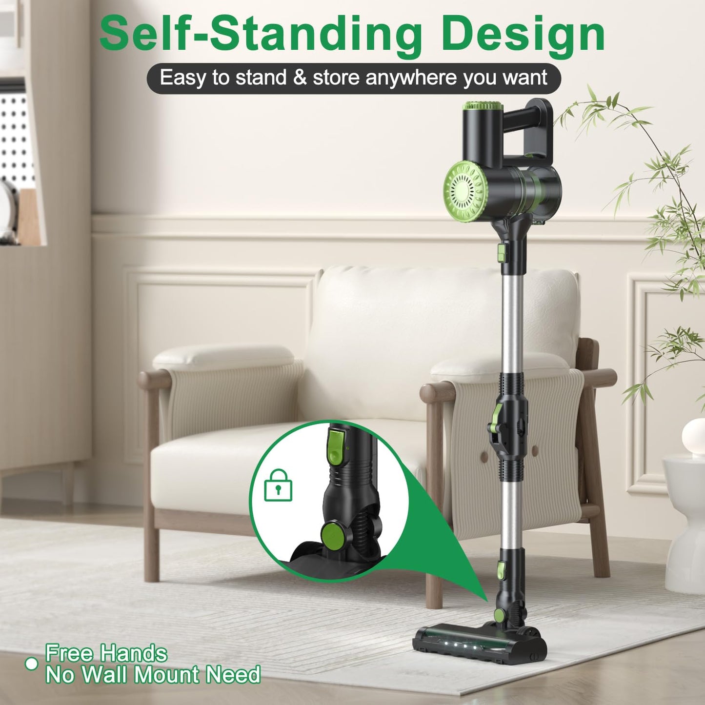 Cordless Stick Vacuum Cleaner with Powerful Suction