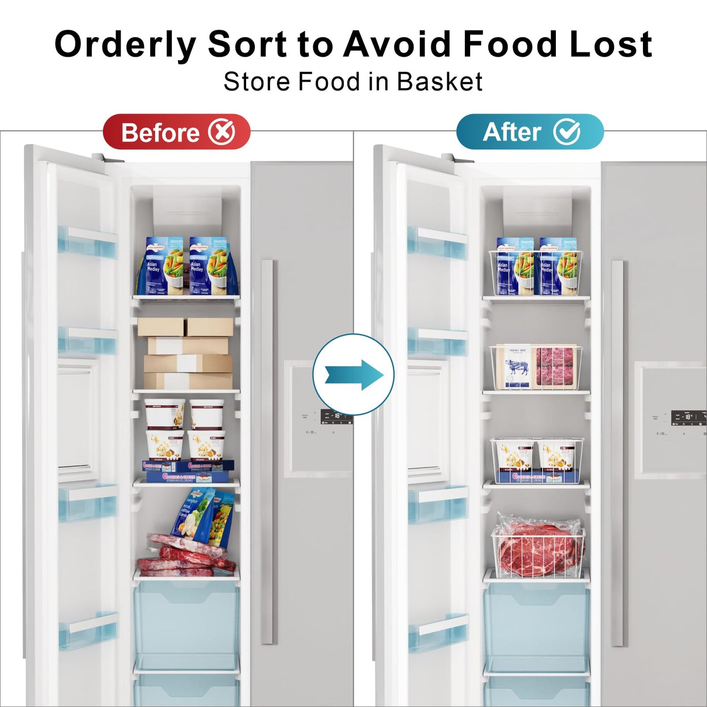 iSPECLE Refrigerator Organizer Bins - 3 Pack