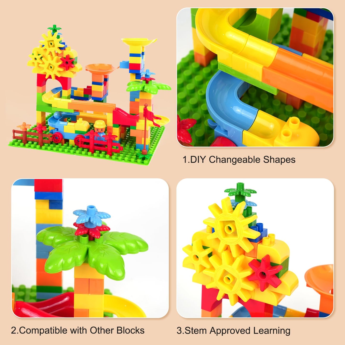 Marble Run Maze Track - STEM Building Blocks