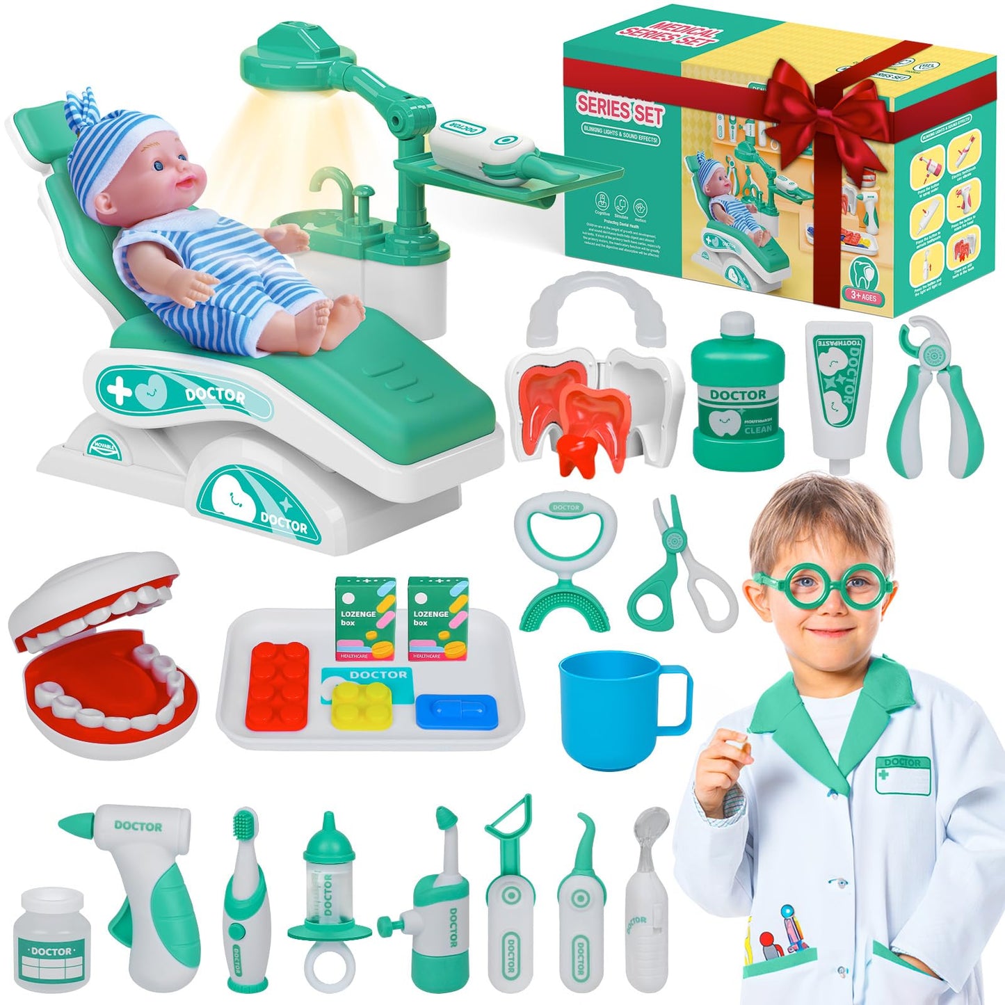 Dentist Play Set for Toddlers 3-5