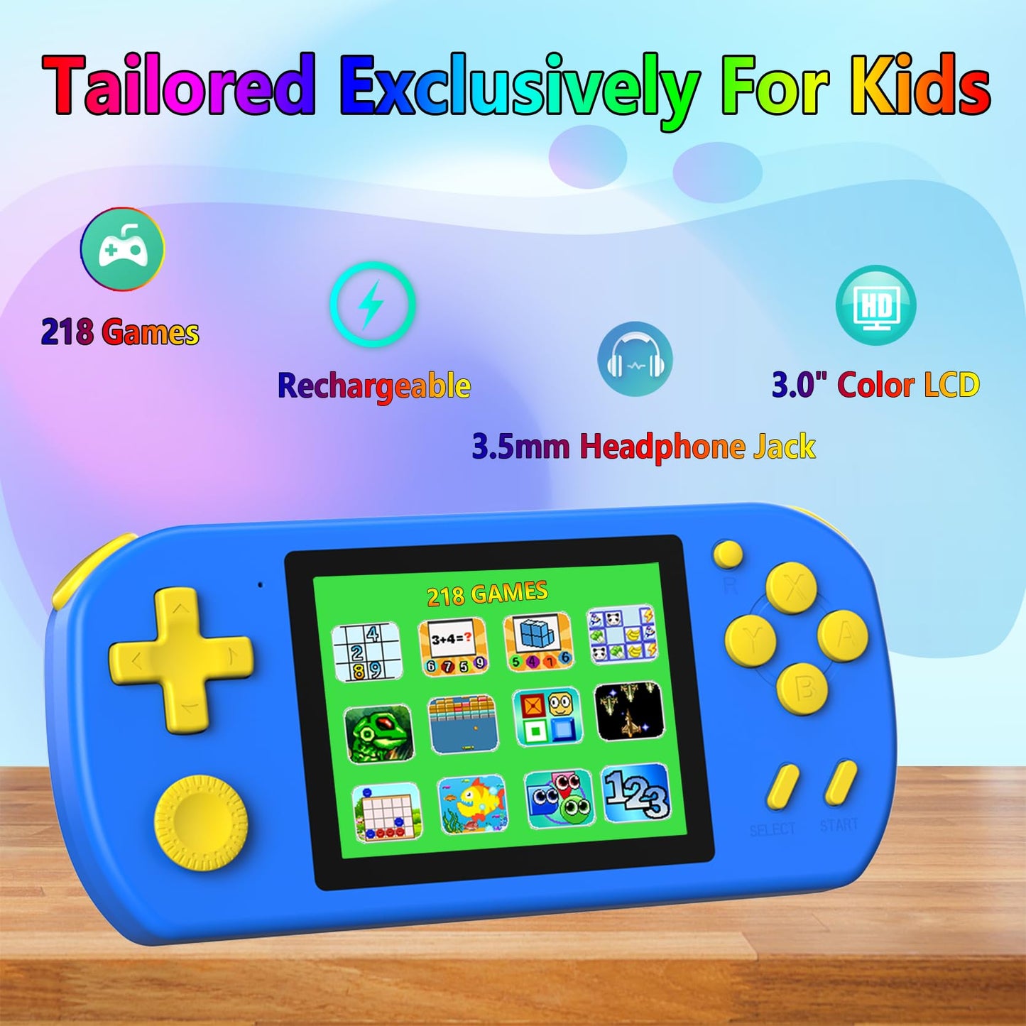 Handheld Game Console for Kids With 218 Games