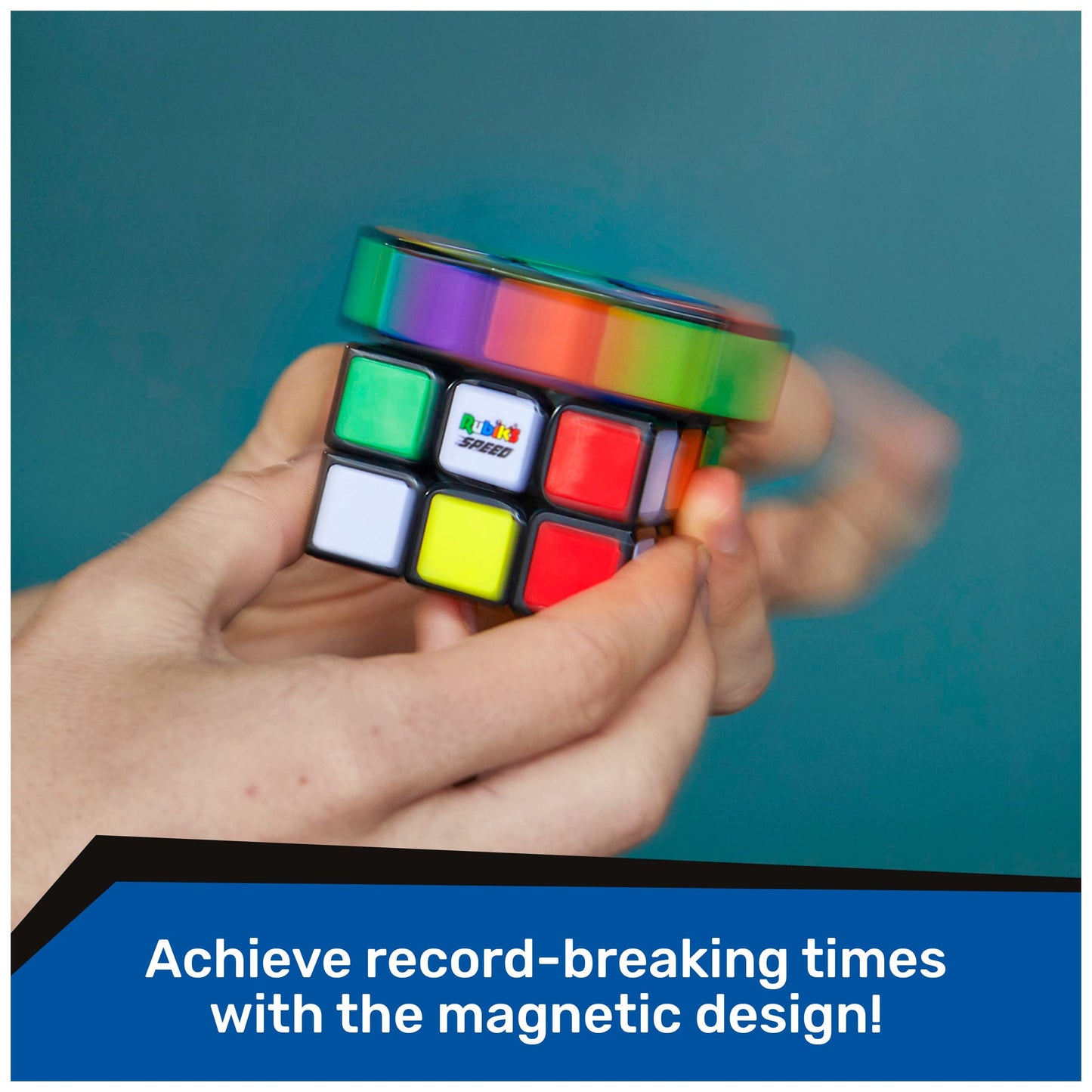 Rubik’s Cube, 3x3 Magnetic Speed Cube, Super Fast Problem-Solving Challenging Retro Fidget Toy Travel Brain Teaser, Easter Basket Stuffers, for Adults & Kids Ages 8+