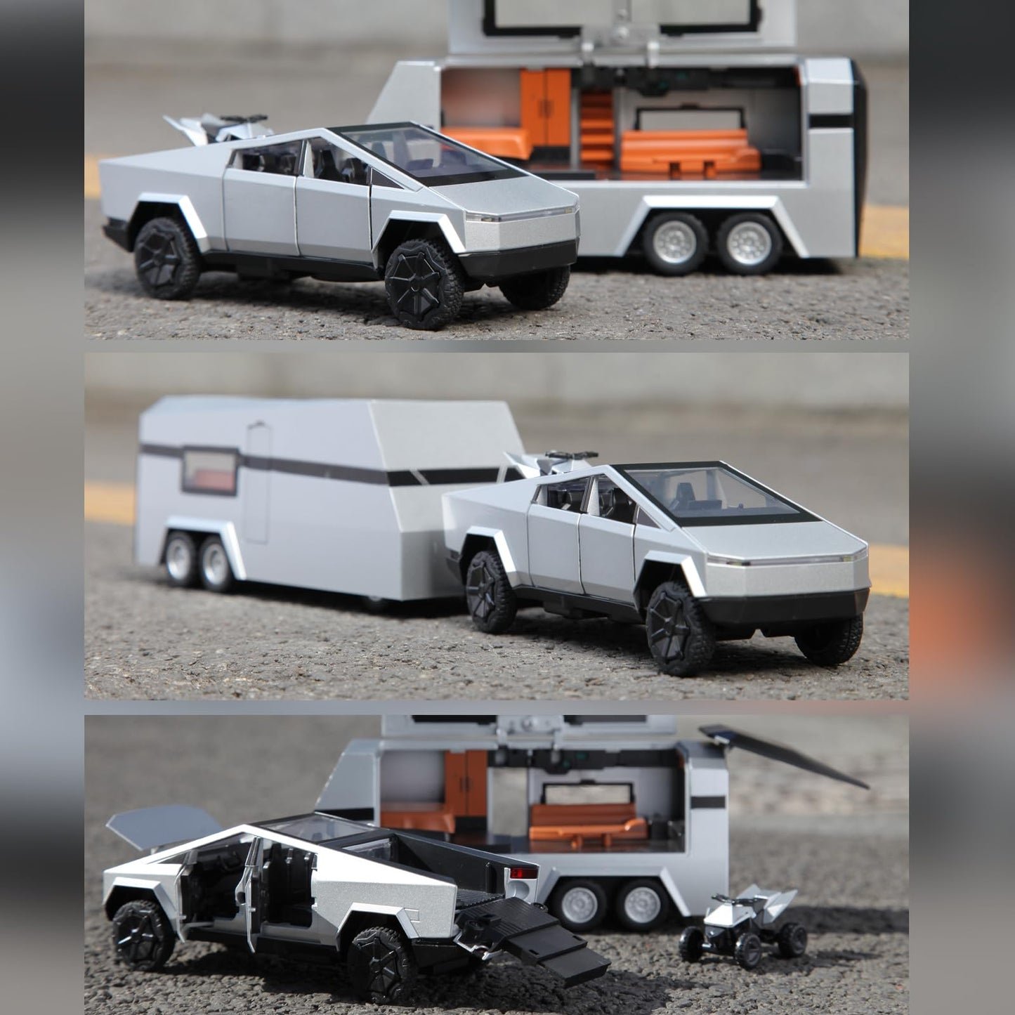Diecast Pickup Trailer Toy Car for Kids