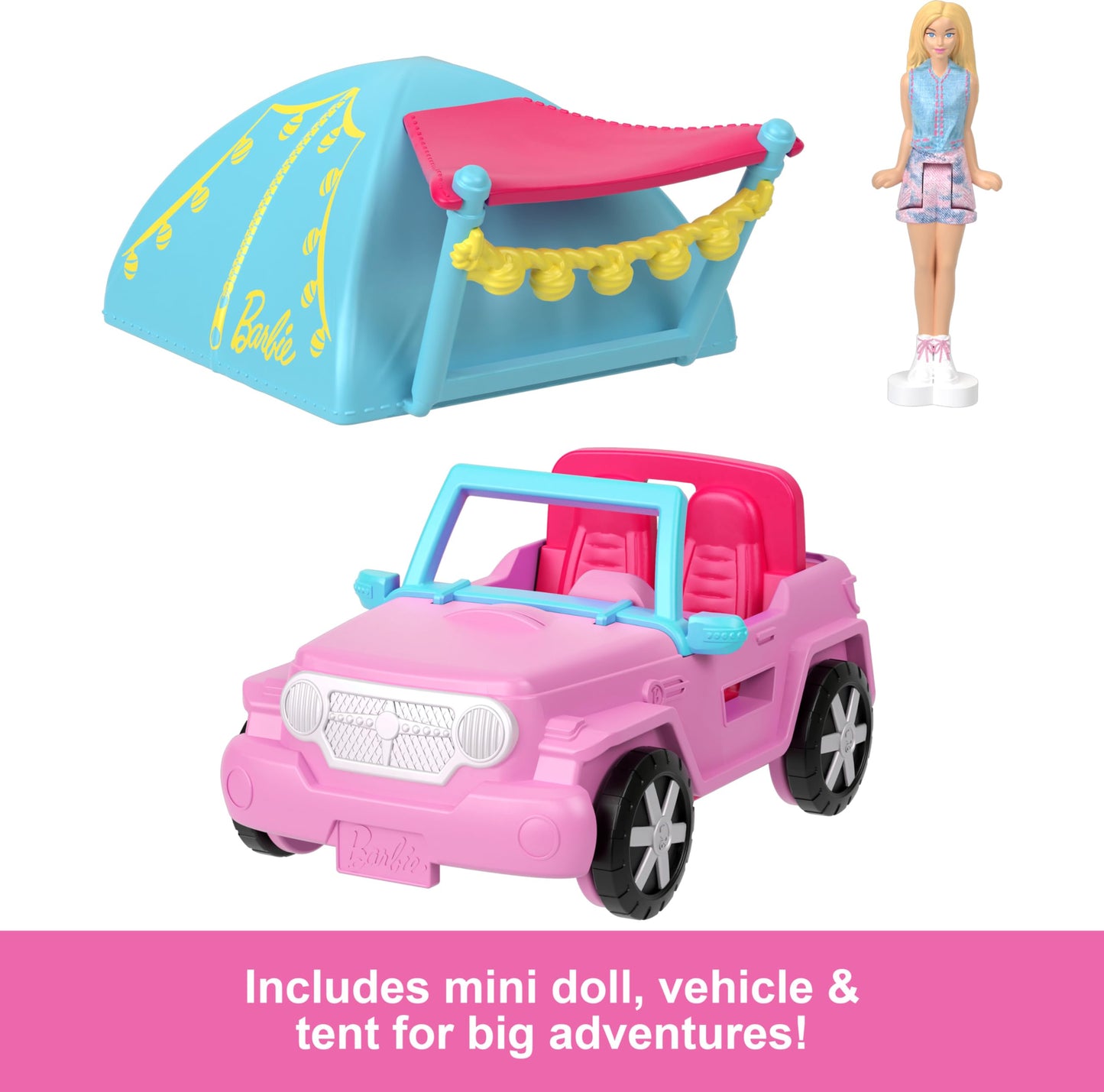 Barbie Mini Playset with SUV & Doll