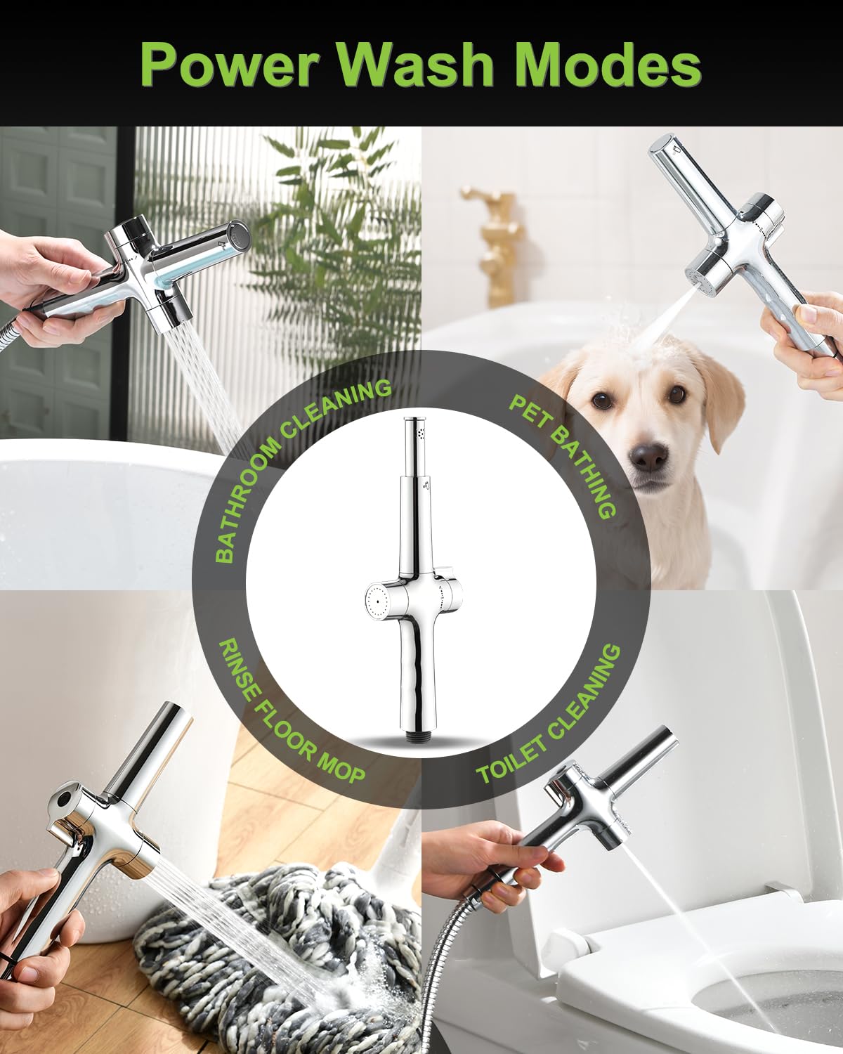 Handheld Bidet Sprayer with Dual Nozzle System