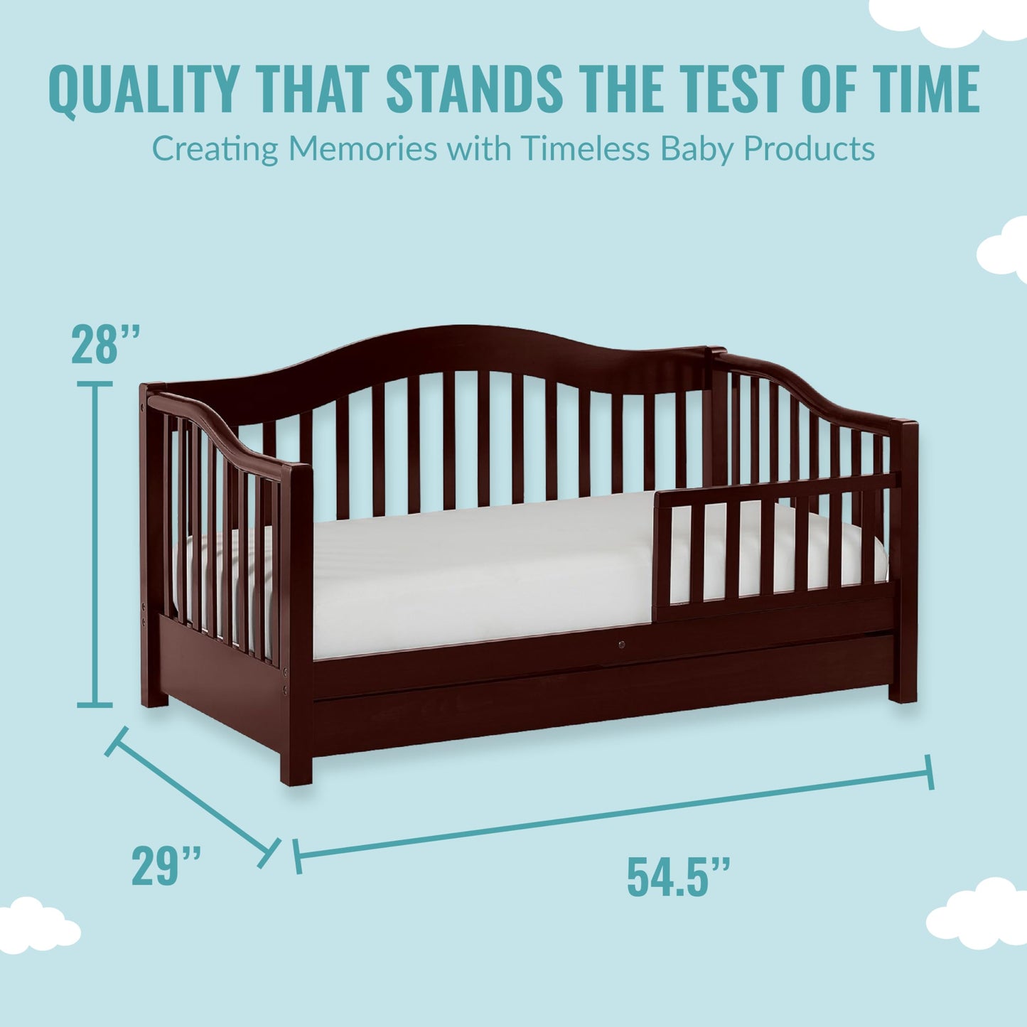 Dream On Me Toddler Day Bed with Storage