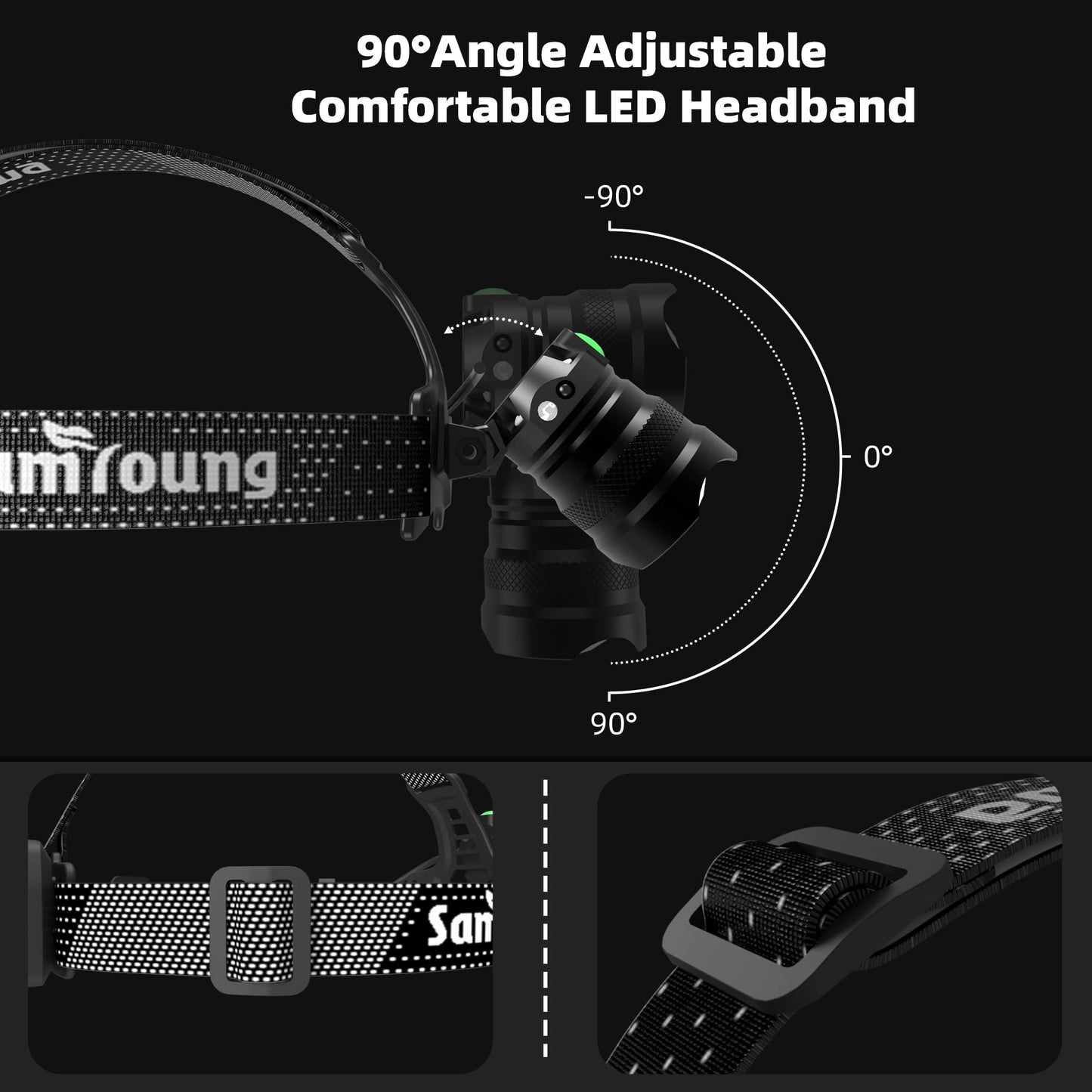 7 Modes 100000 LM Headlamp Induction Function