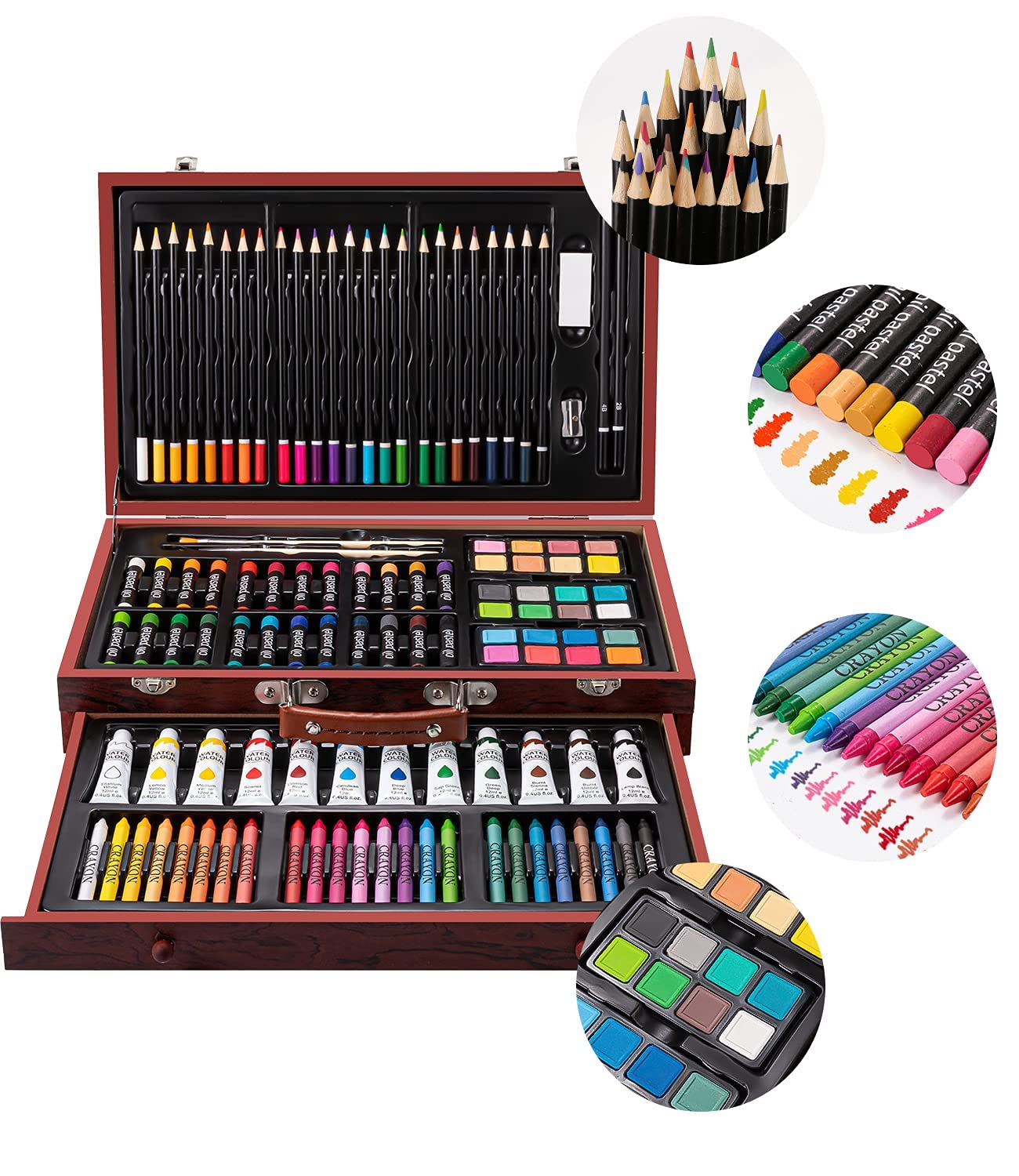 Deluxe Wooden Art Set for Drawing and Painting