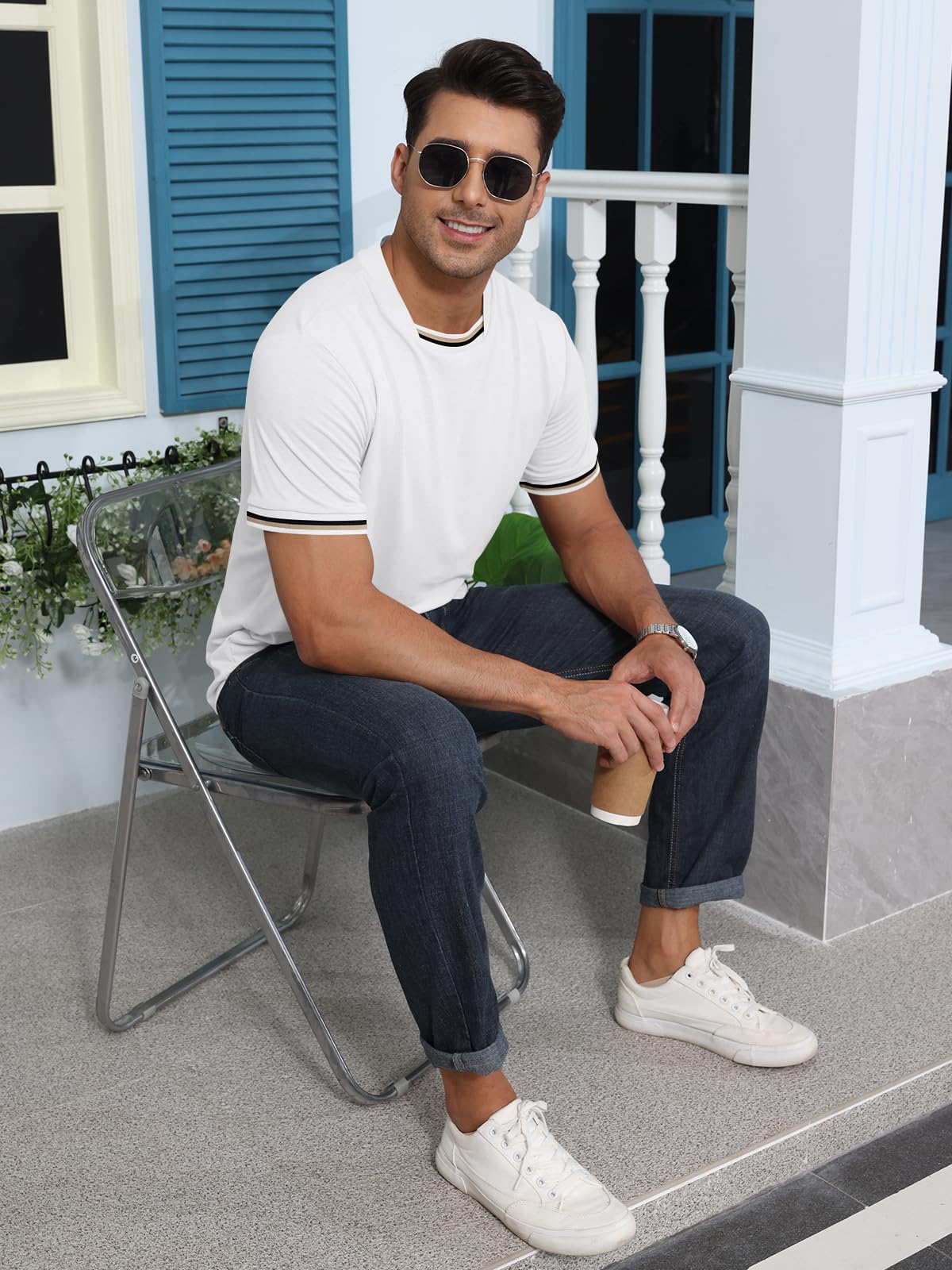 Men's Casual Short Sleeve Crew Neck T-Shirt