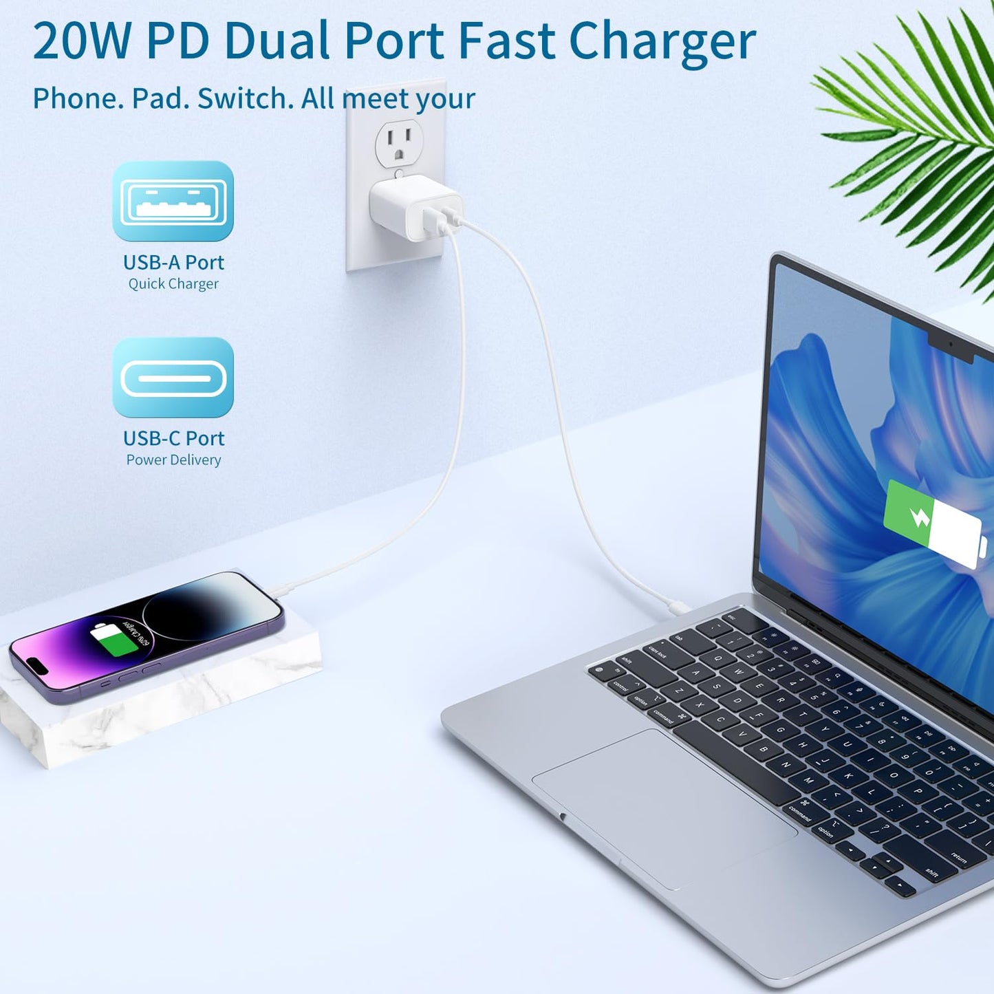 iPhone 14 Fast Charging Wall Charger 3-Pack