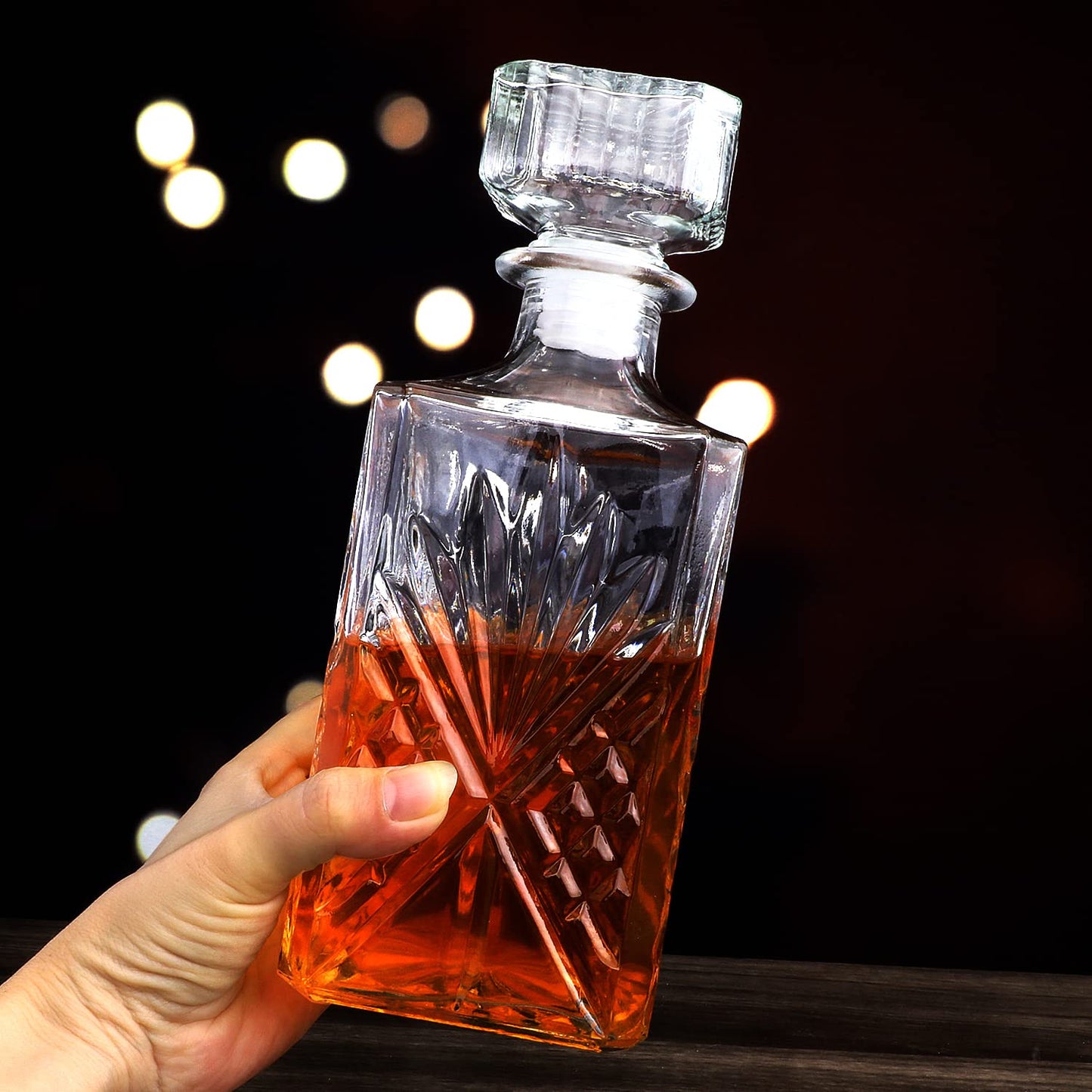 31oz Glass Whiskey Decanter Set for Spirits