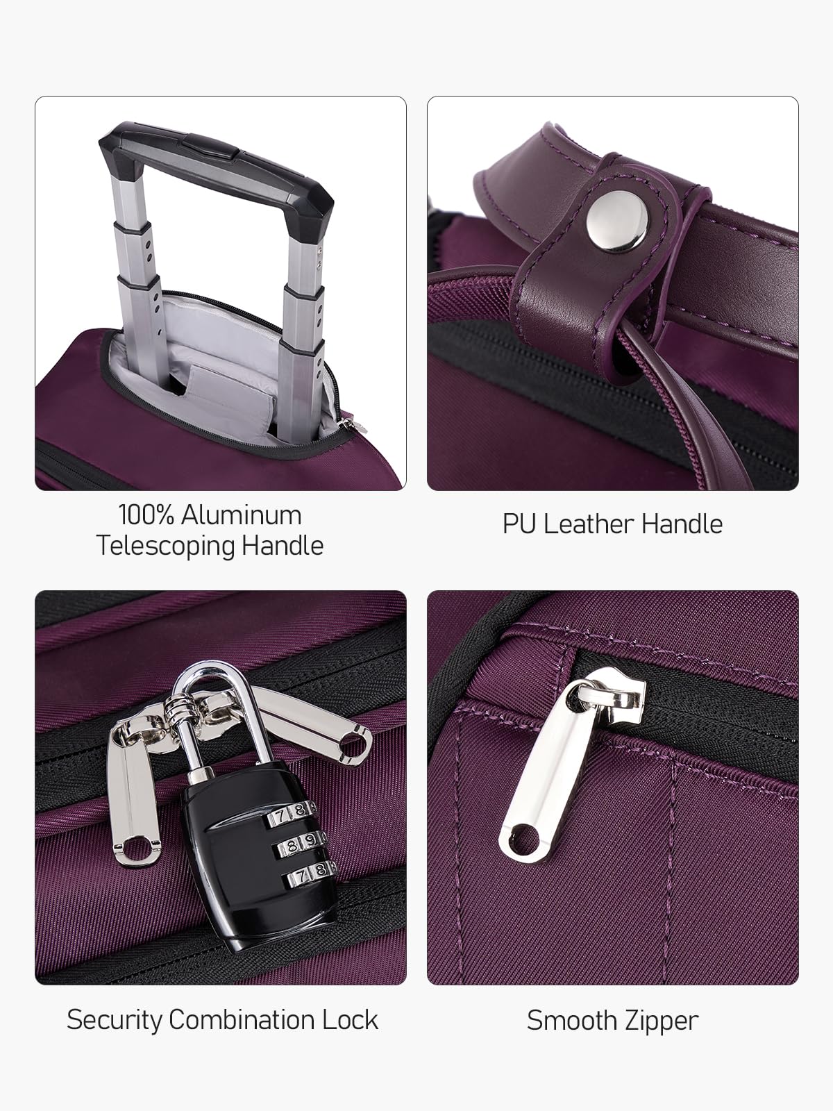 16-Inch Underseat Rolling Luggage for Travel