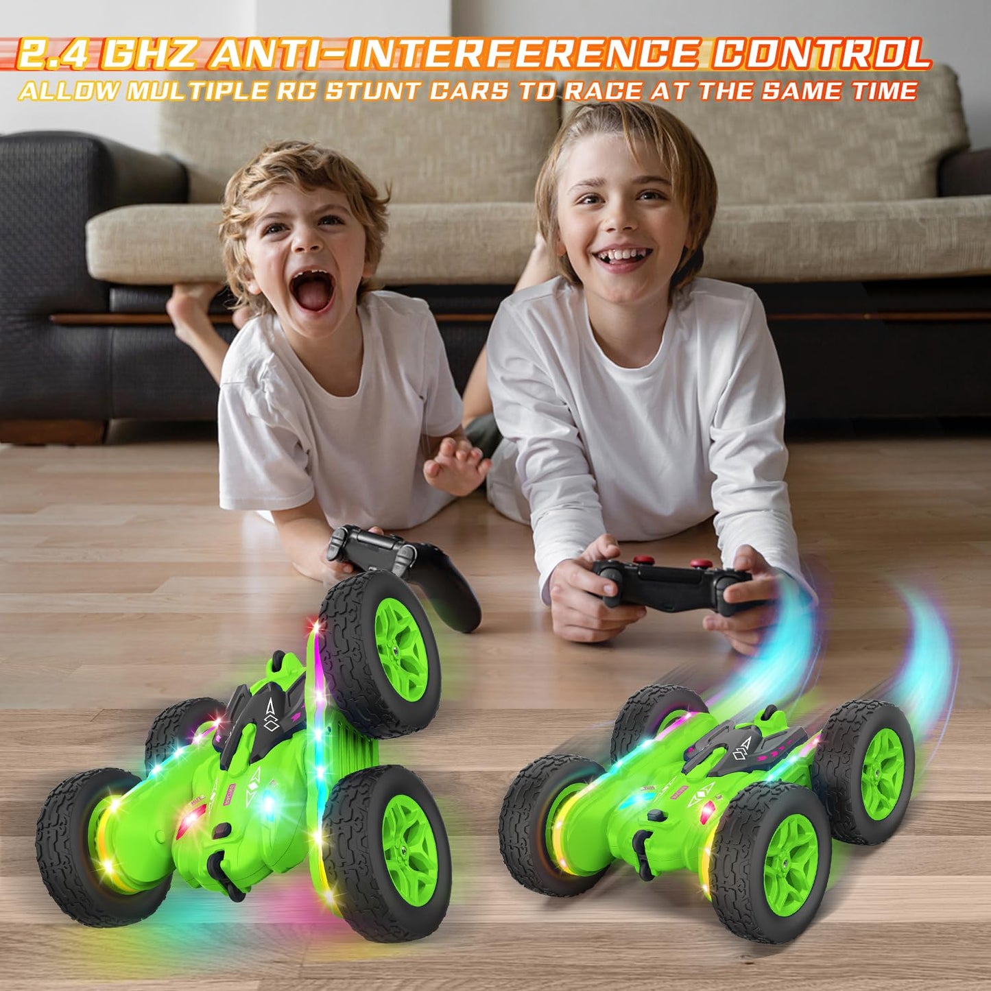 Remote Control Stunt Car with Strip Lights