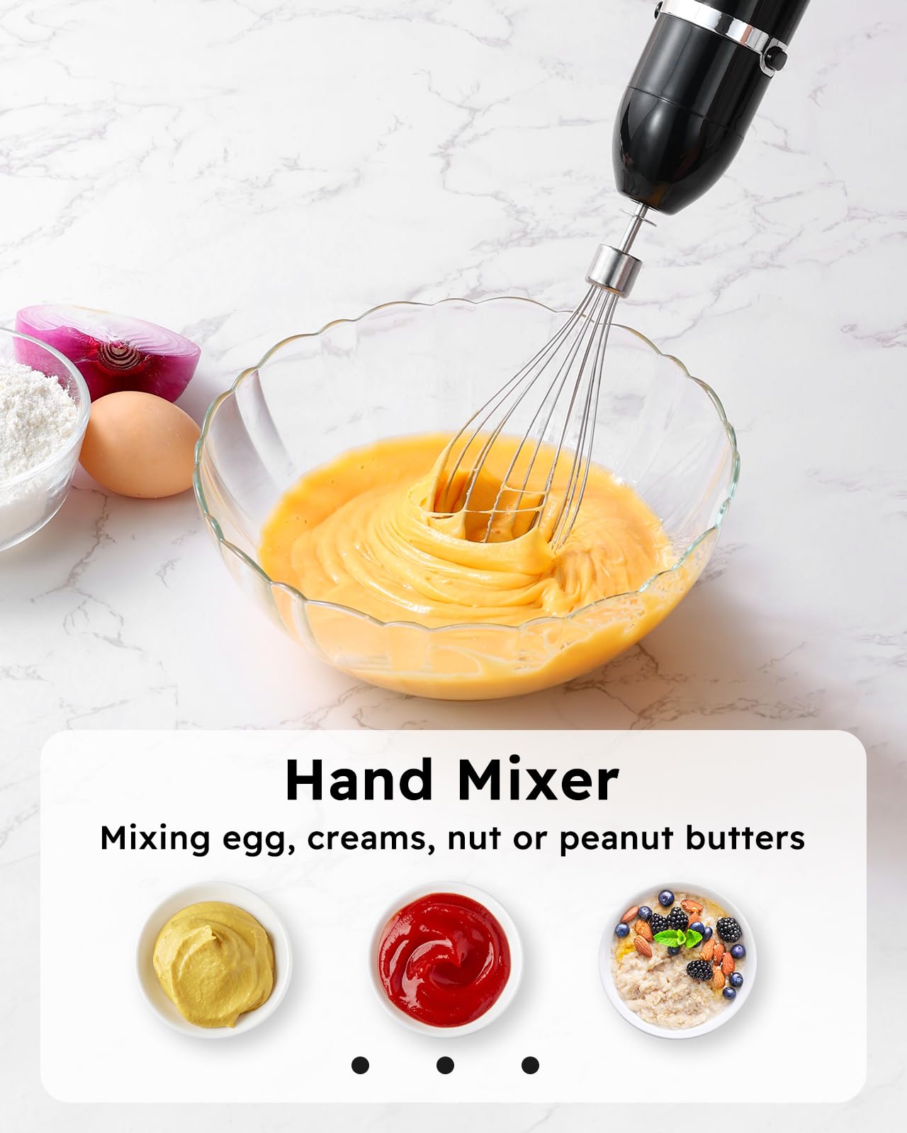 6-in-1 Immersion Blender with Chopper & Whisk