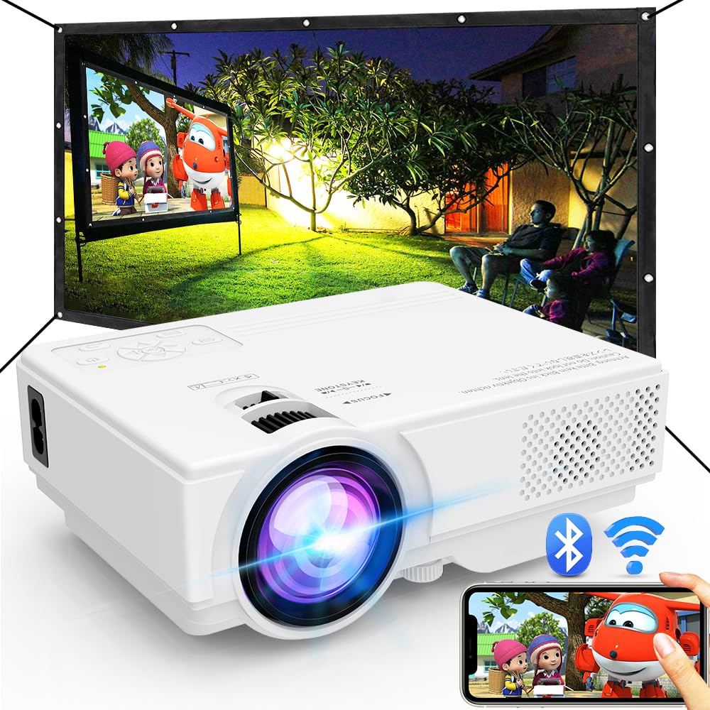 1080P Mini WiFi Bluetooth Outdoor Projector