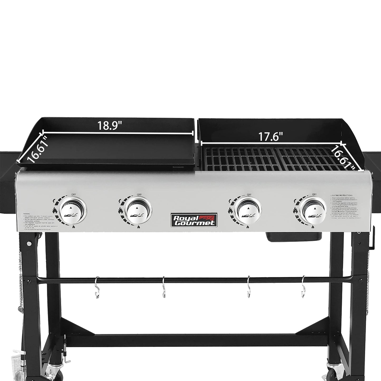 Royal Gourmet Portable Propane Grill and Griddle Combo