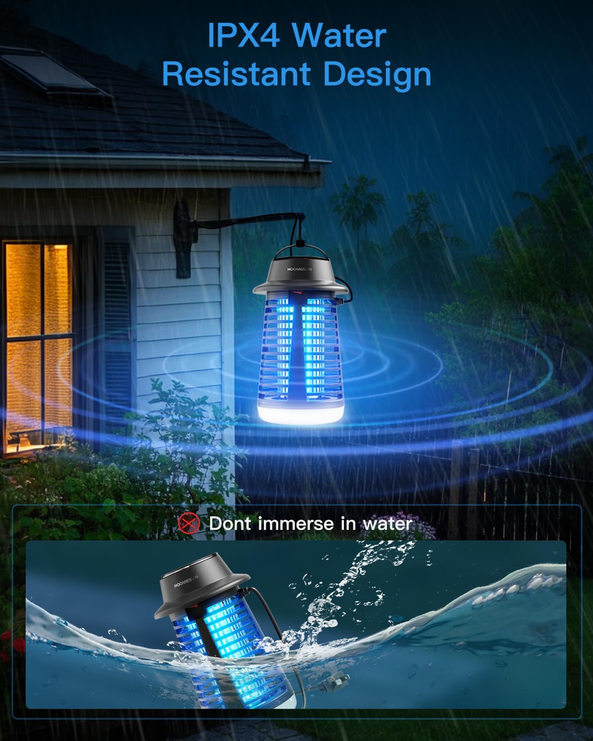 HOOMESUN 4200V Electric Mosquito Zapper for Indoor/Outdoor