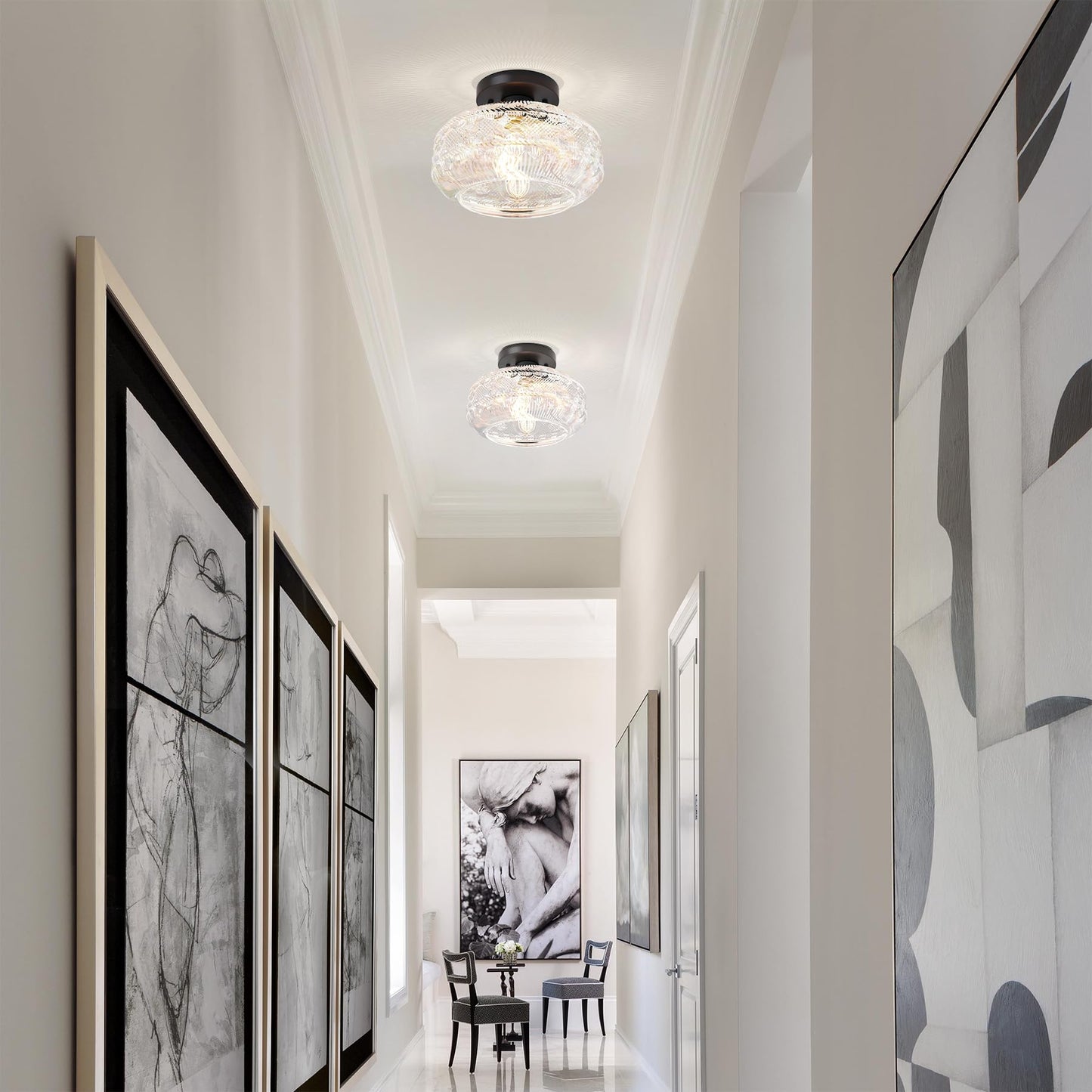 Vintage Flush Mount Ceiling Light Fixture for Home