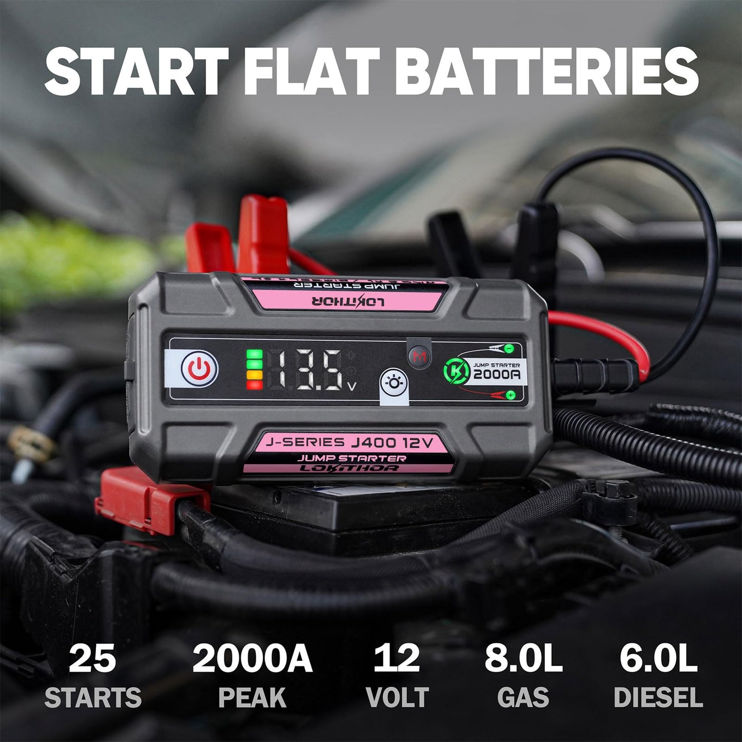 2000A LOKITHOR Jump Starter for Gas & Diesel Engines