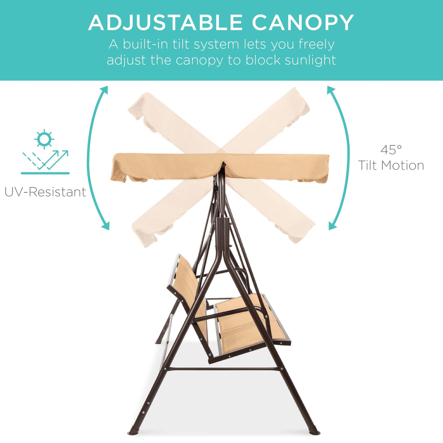 Best Choice 2-Seater Outdoor Canopy Swing Glider