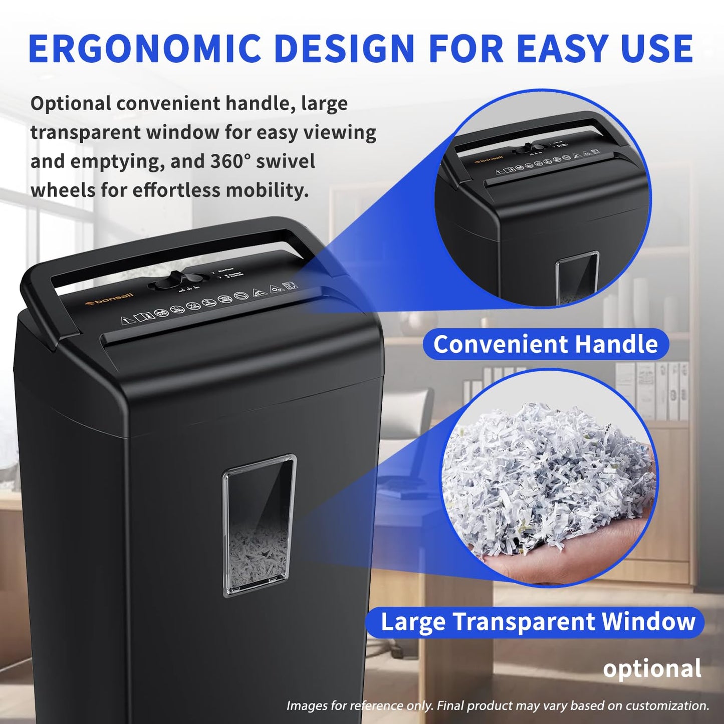 Bonsaii 110-Sheet Professional Paper Shredder