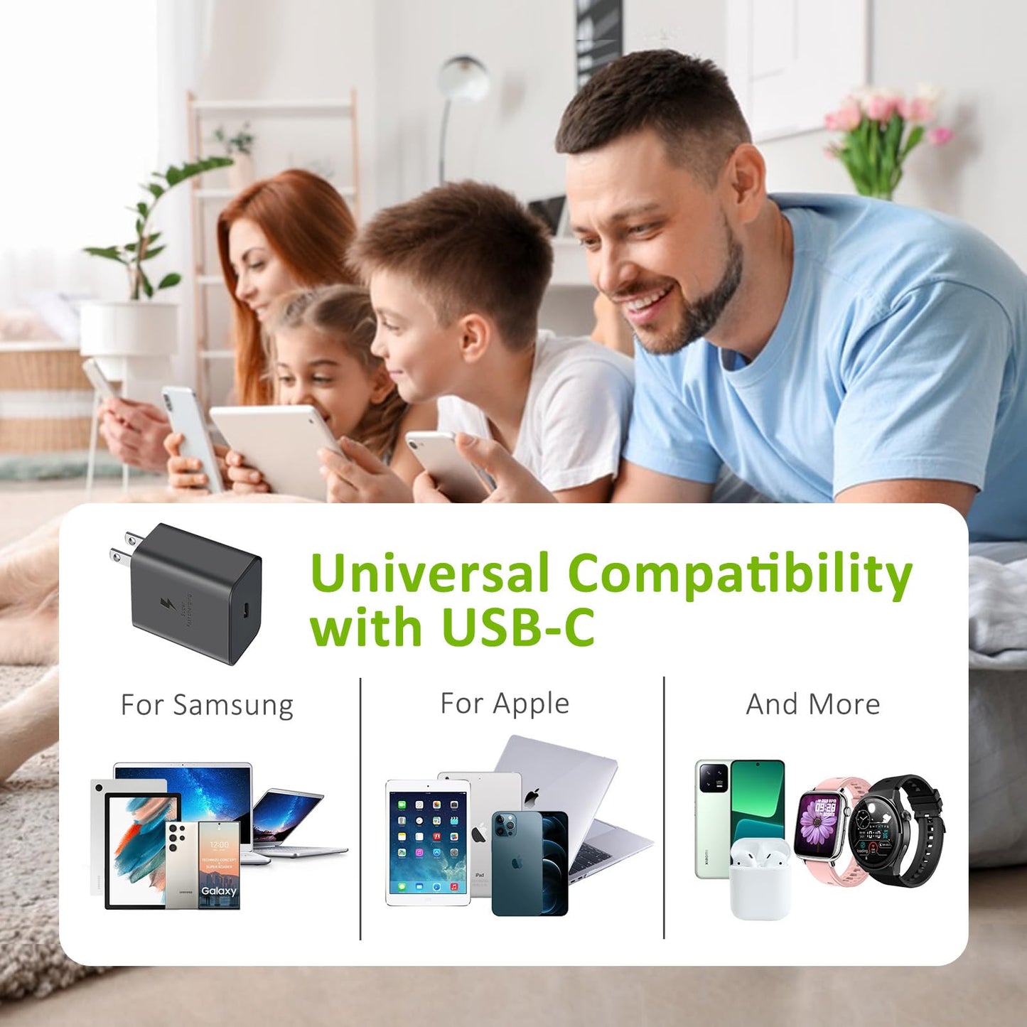 45W USB C Fast Charger with 6.6ft Cable