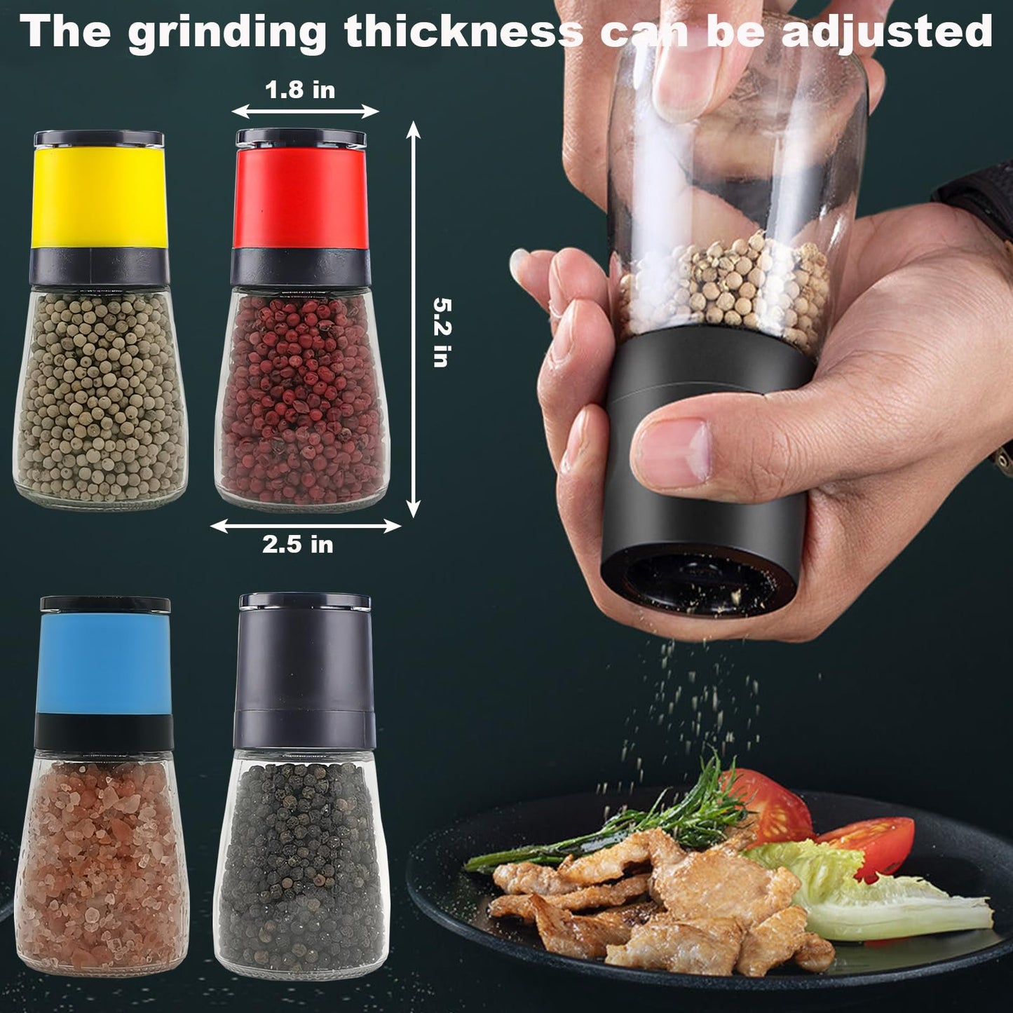 Salt and Pepper Grinder Set by ANDONG