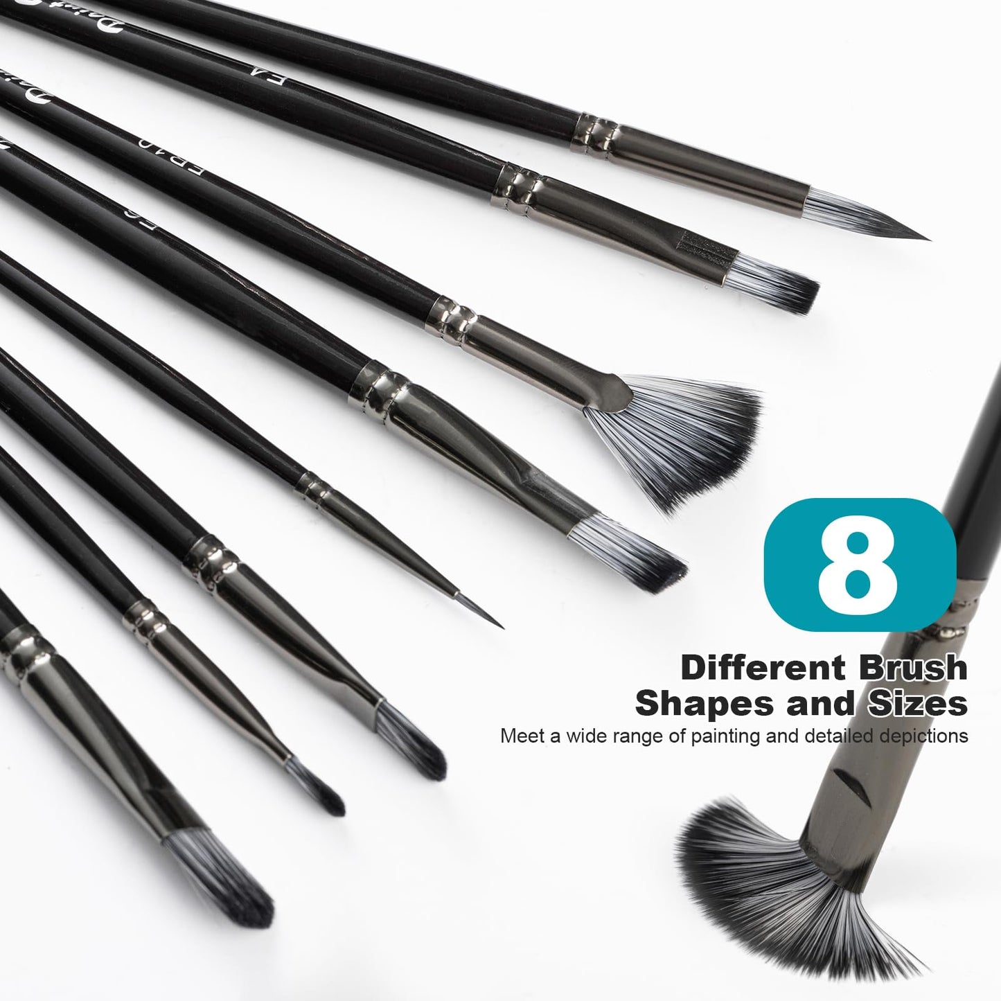 Acrylic Paint Set with Canvases and Brushes