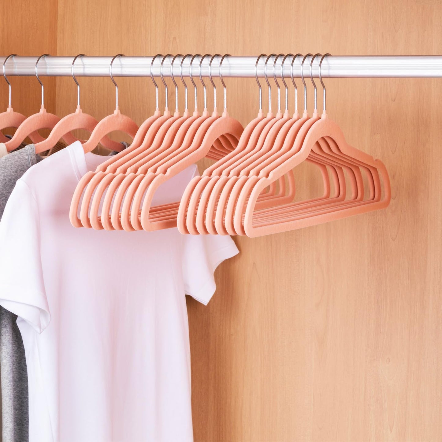 50 Pack Velvet Hangers with 360 Swivel Hook