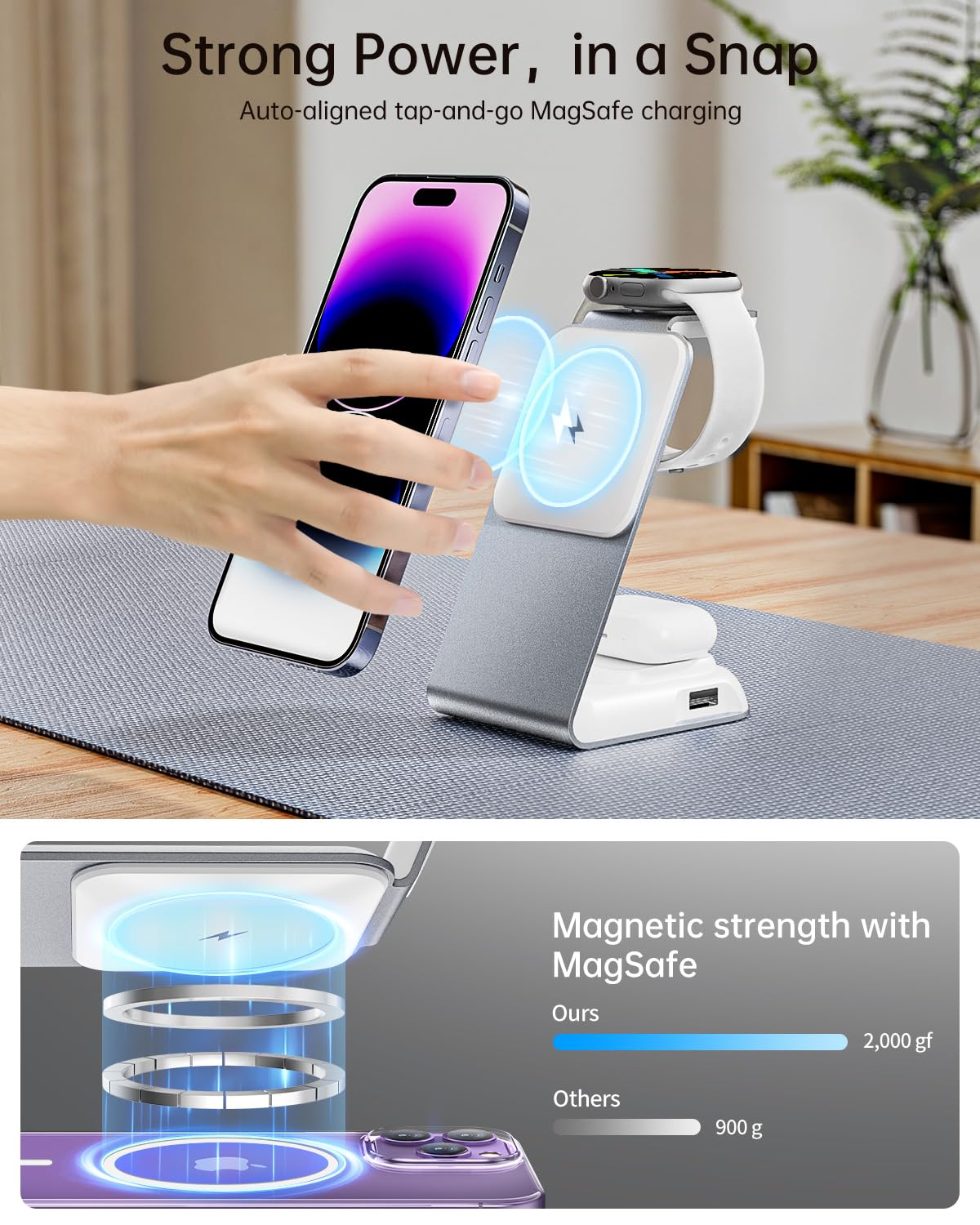 4-in-1 Wireless Charging Station for Apple Devices