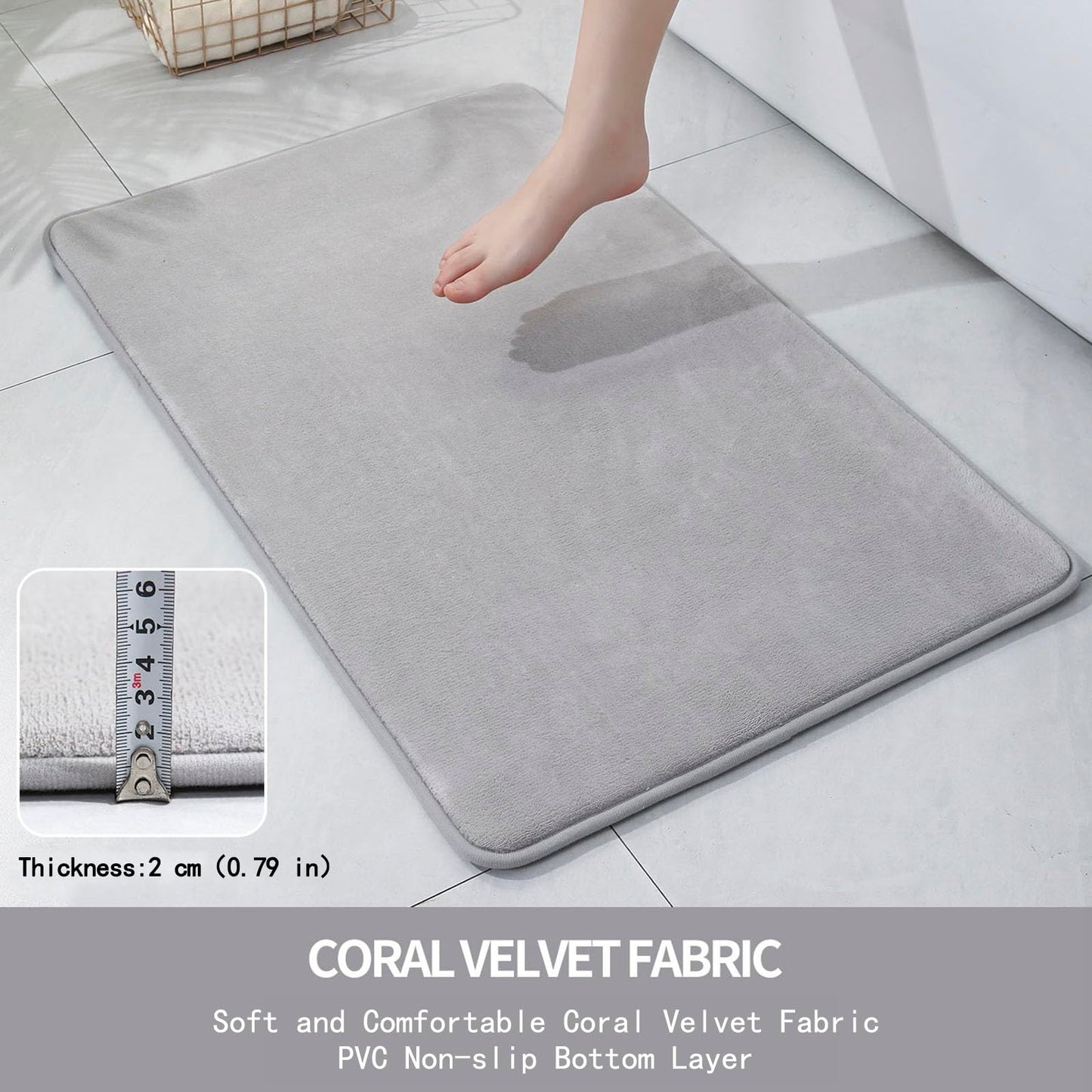 Soft Quick-Dry Memory Foam Bath Mat