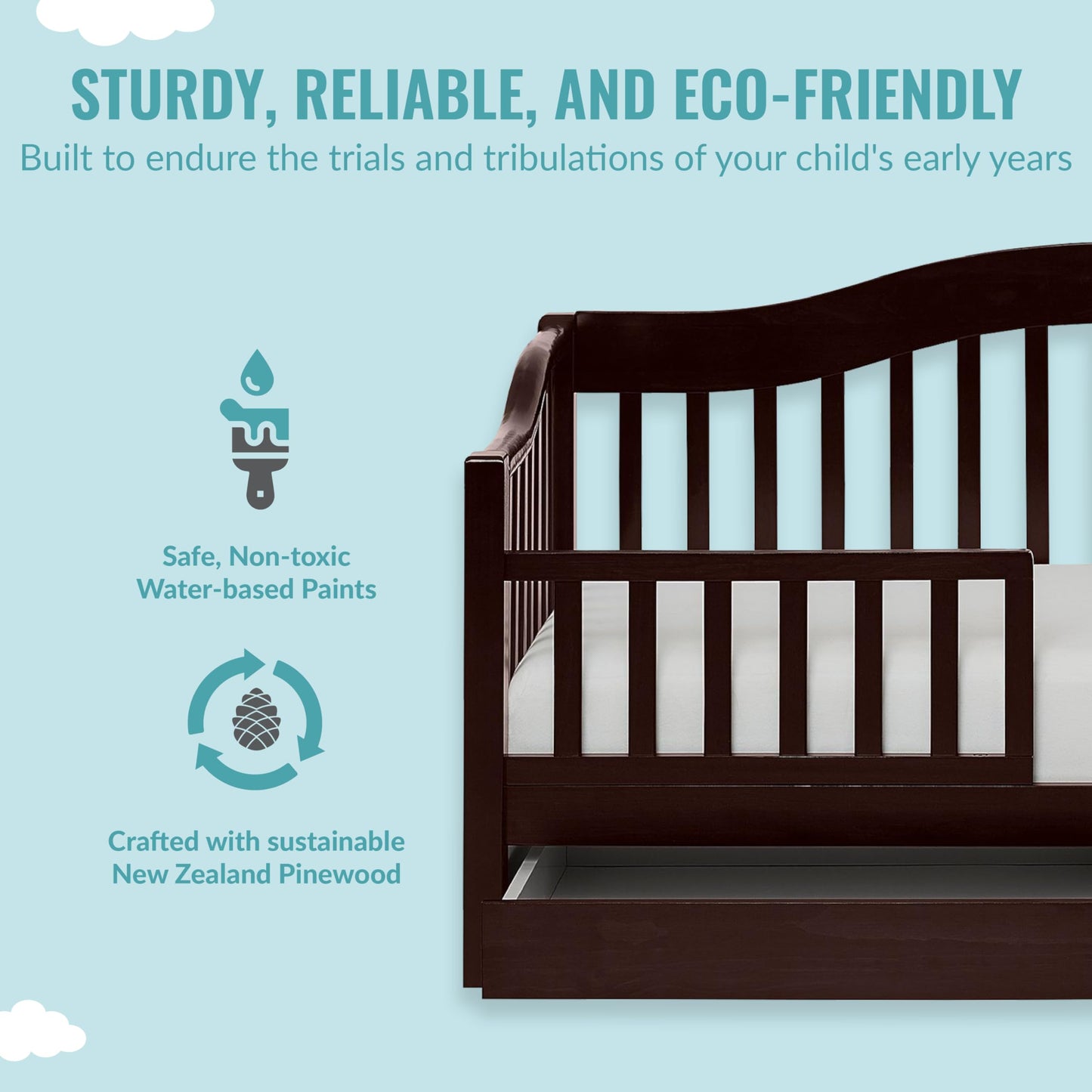 Dream On Me Toddler Day Bed with Storage