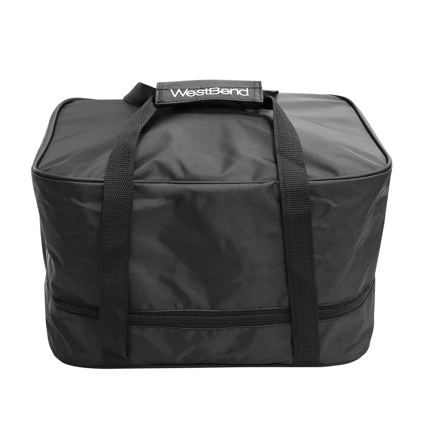 West Bend 87905BK Slow Cooker Large Capacity Non-stick Vessel with Variable Temperature Control Includes Travel Lid and Thermal Carrying Case, 5-Quart, Black