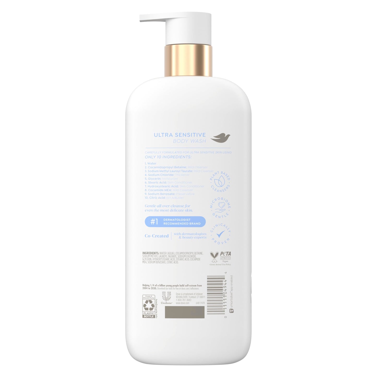 Dove Fragrance Free Ultra Sensitive Body Wash 18.5 oz