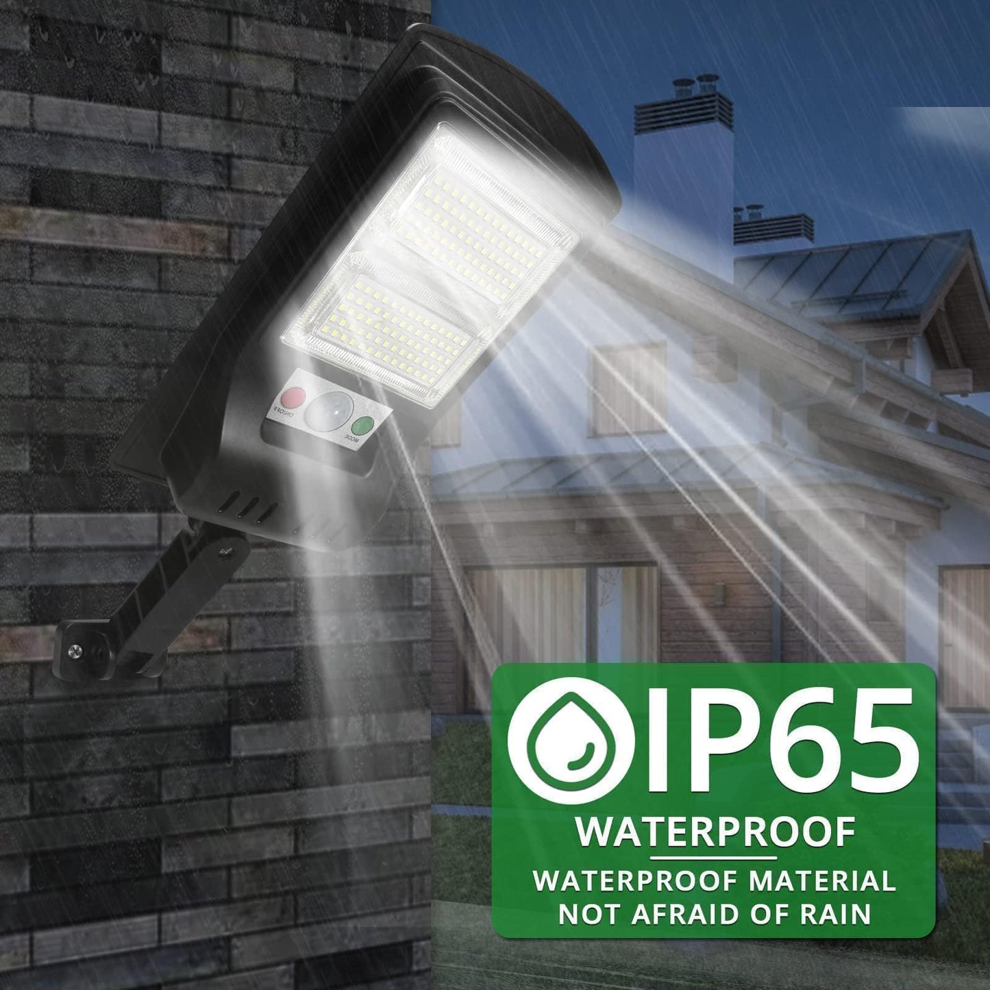 Duewot Outdoor Solar Lights - 2 Pack 1000 Lumens, 3 Motion Sensor Mode, Waterproof Security Lights for Outside Patios, Gardens, Decks, Yards, Barm, Outside Walls, Gutter and Fences.