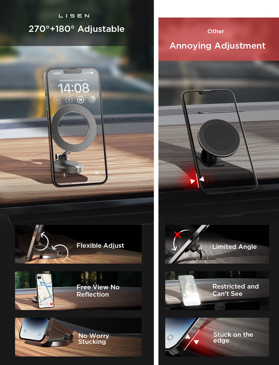 MagSafe Car Mount Holder for iPhone 15/14/13