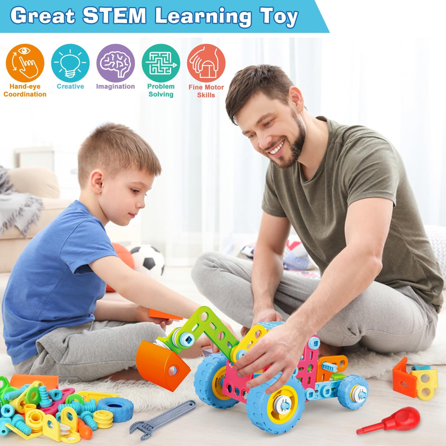 118pcs MOONTOY STEM Building Toys for Kids