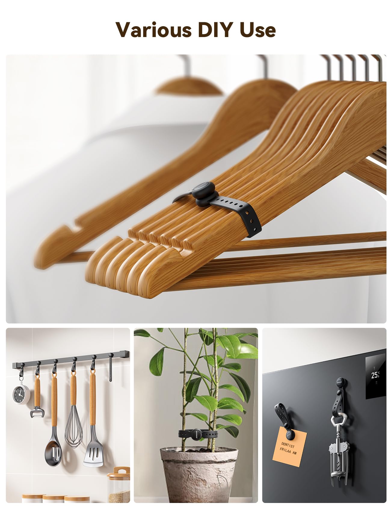12 Pack JOYROOM Magnetic Cable Ties for Bundling