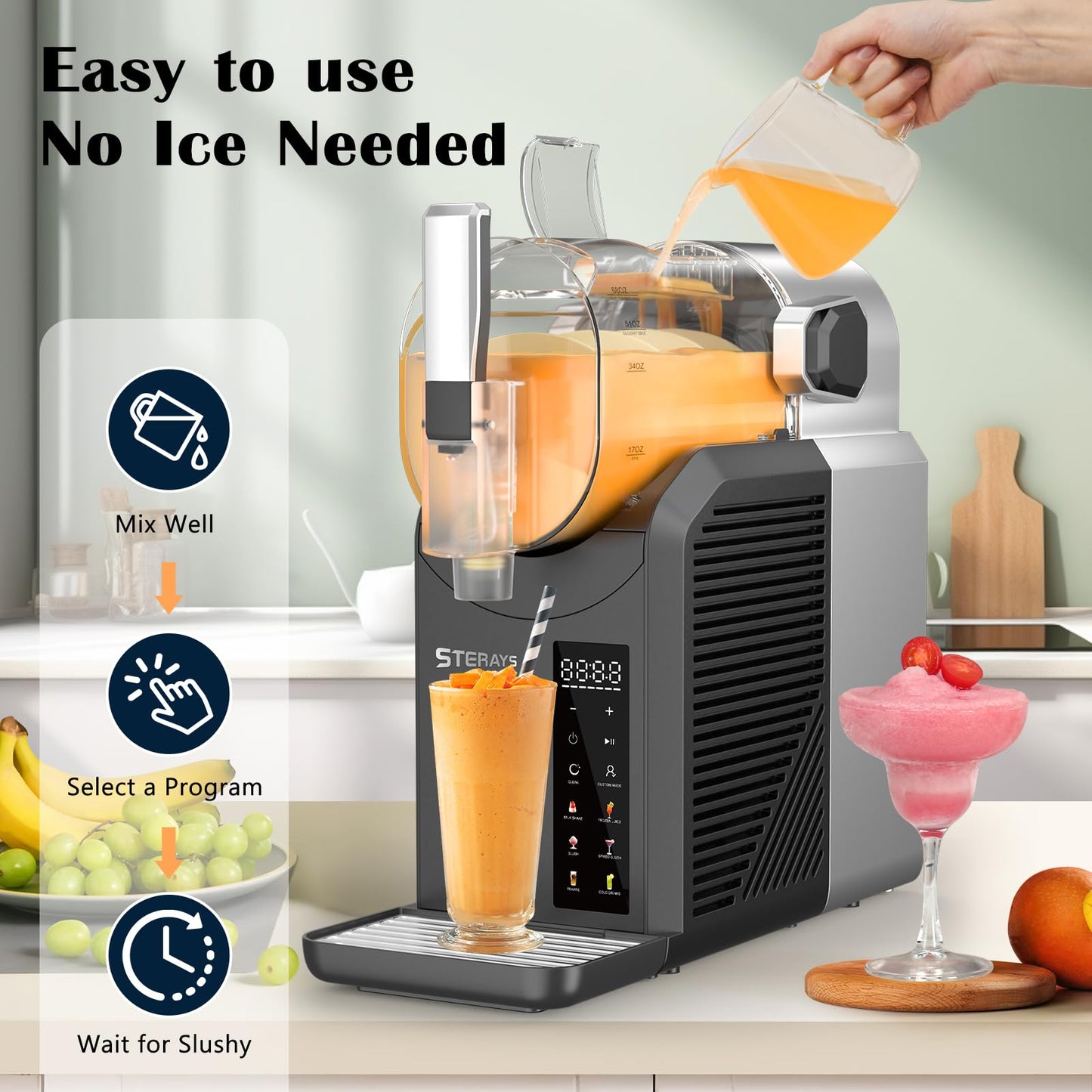 Slushie Machine with 6 Preset Programs