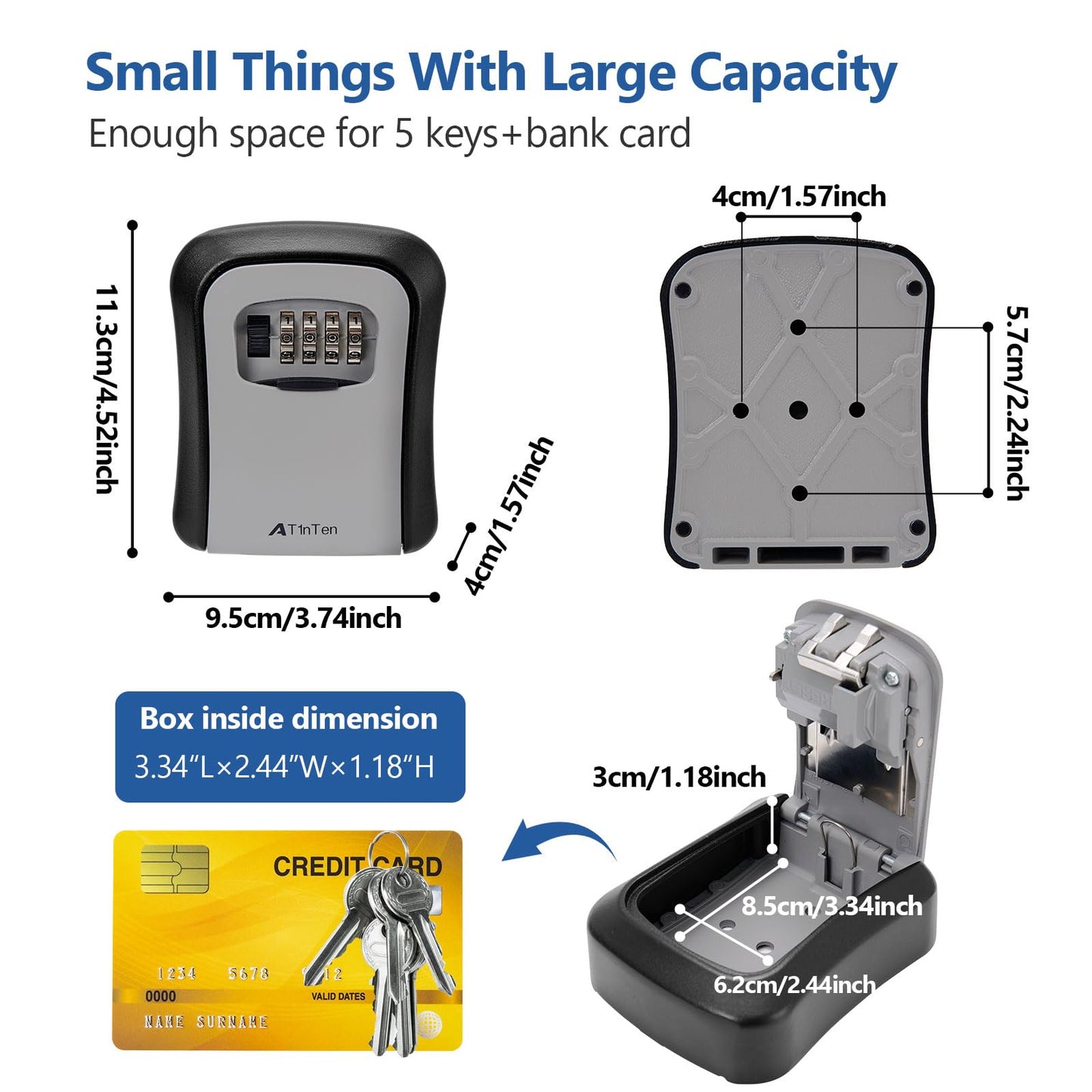 4-Digit Key Lock Box for Home Security