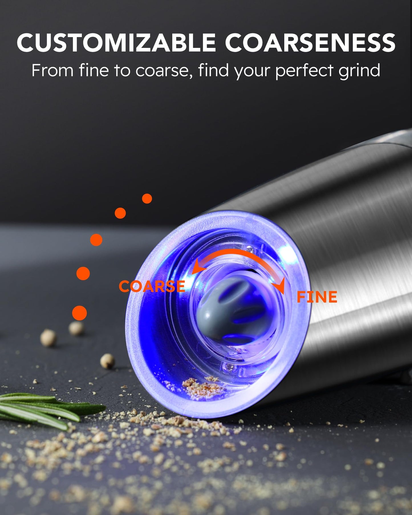 FORLIM Automatic Salt and Pepper Grinder Set