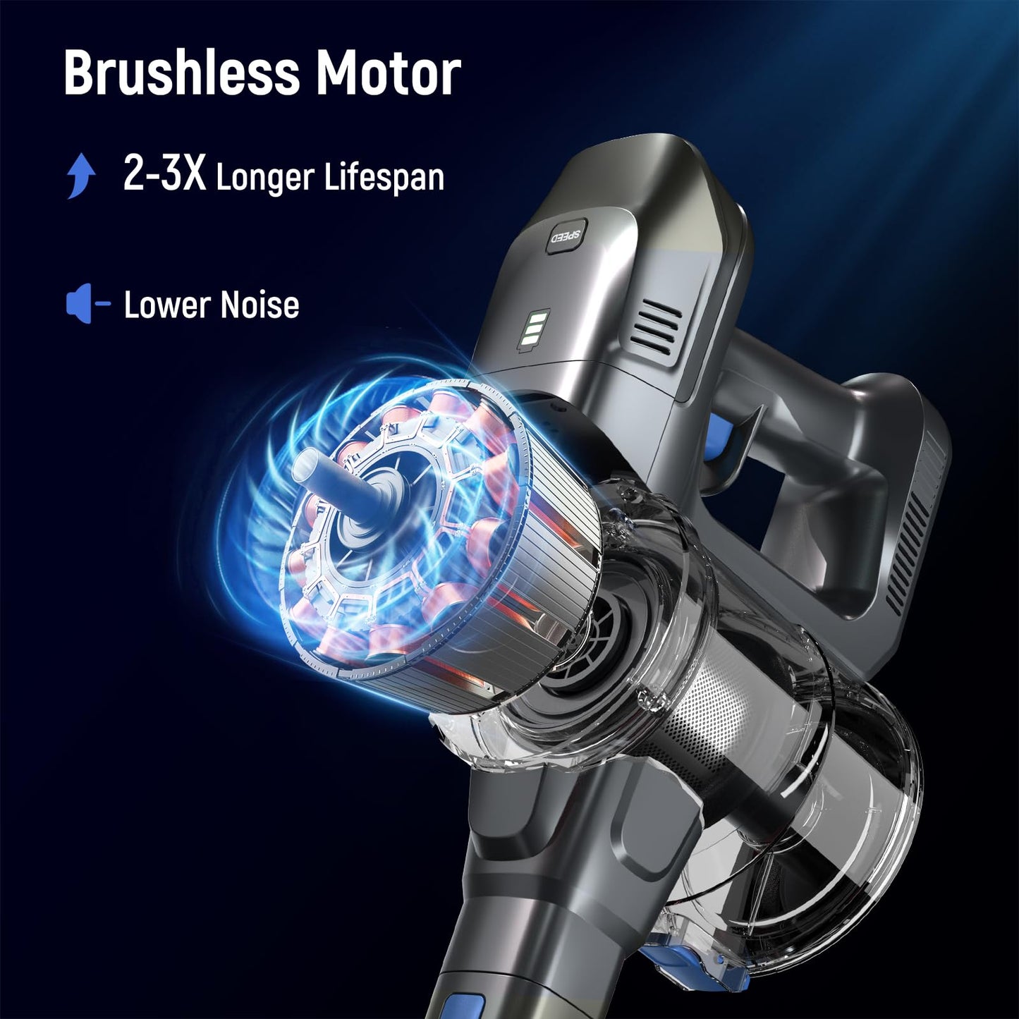 FABULETTA Cordless Vacuum Cleaner with 50 Min Runtime