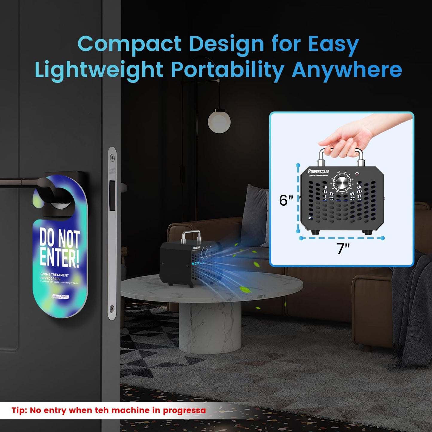 60,000 mg/h Ozone Generator for Home & Car