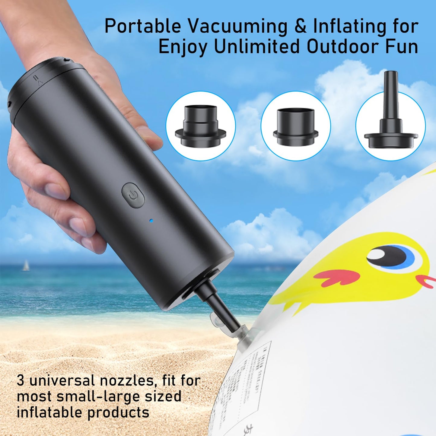 Cordless Handheld Car Vacuum with Air Duster