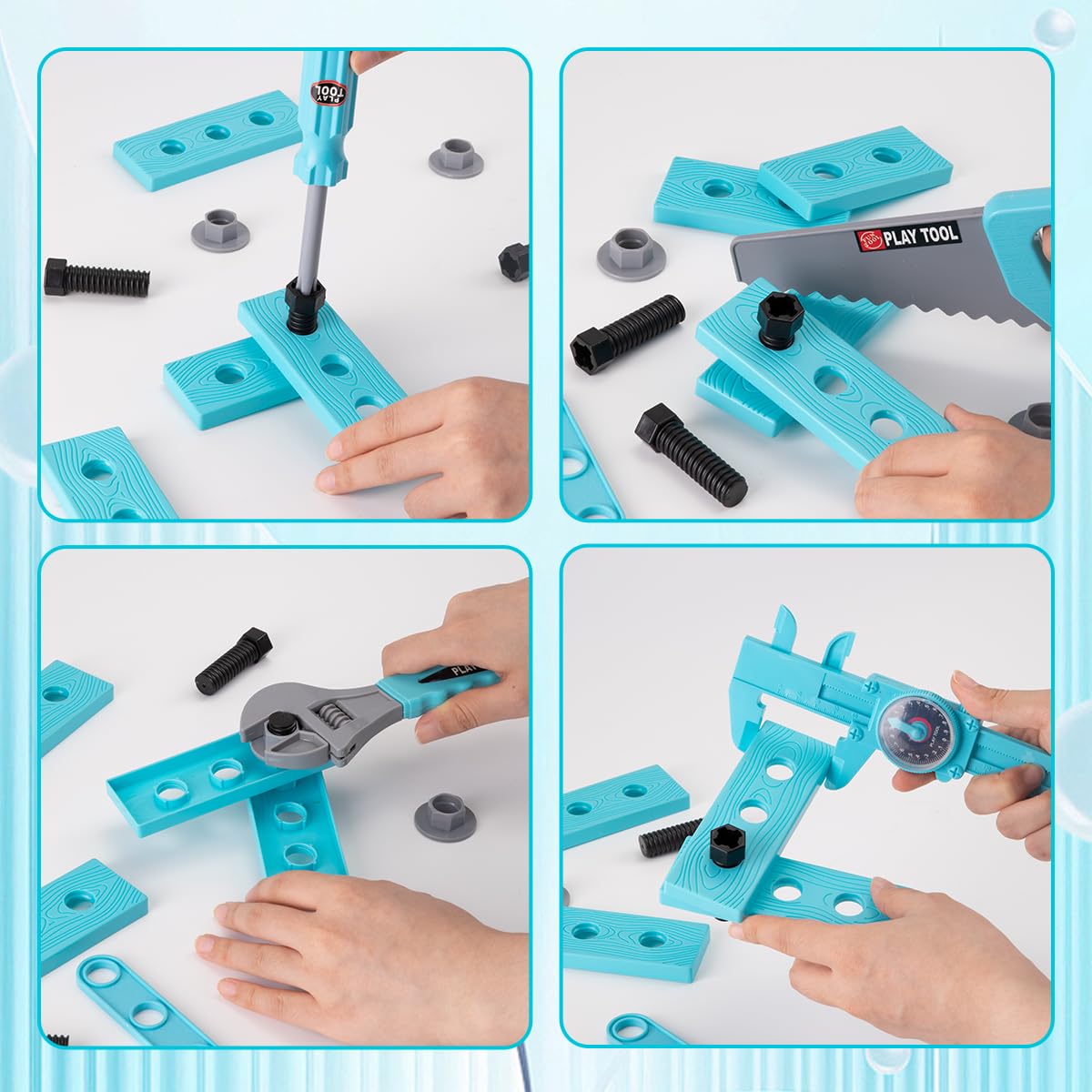 50PCS Meland Kids Tool Set with Drill