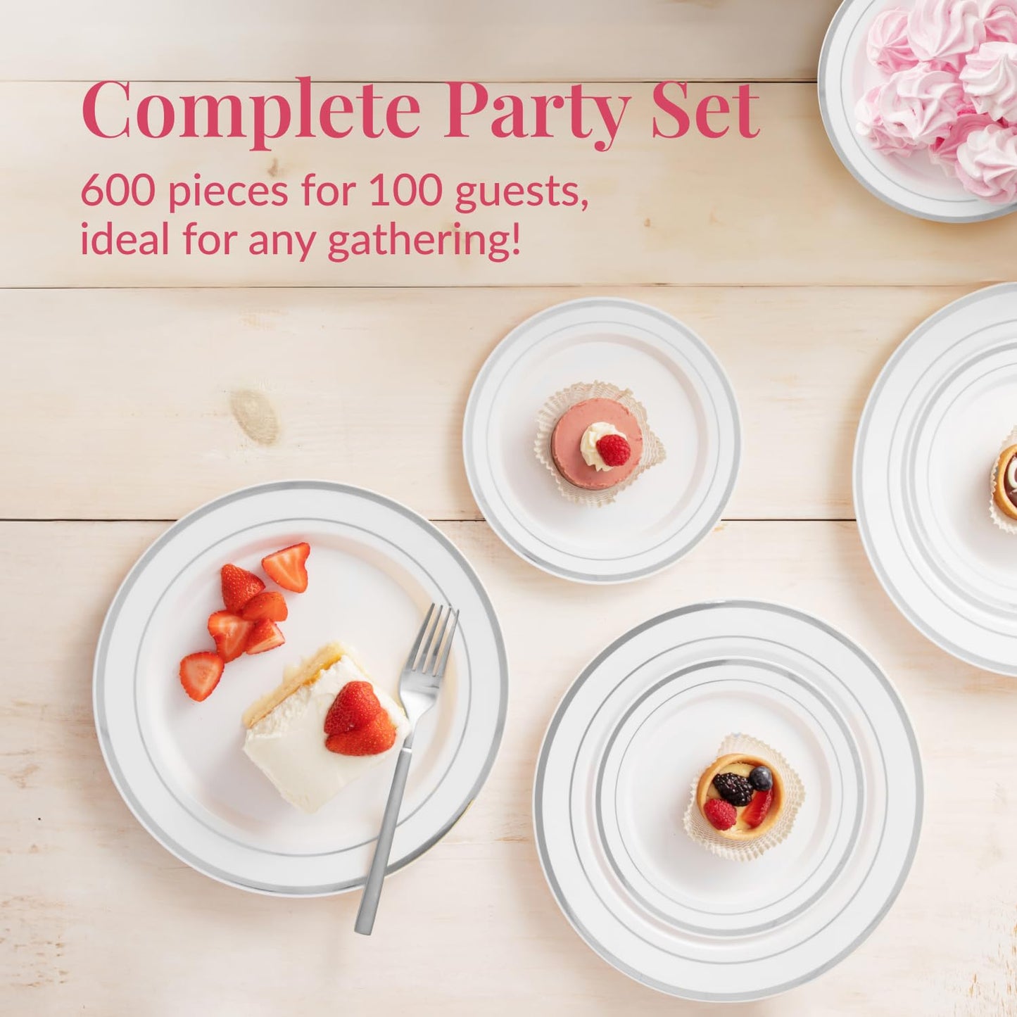 600 Piece Prestee Dinnerware Set for 100 Guests