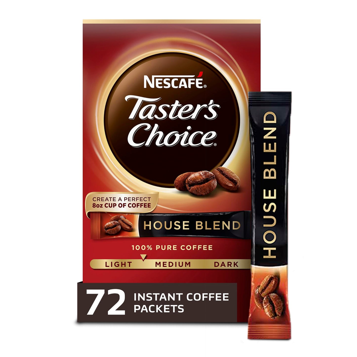 72 Pack Taster's Choice Instant Coffee House Blend