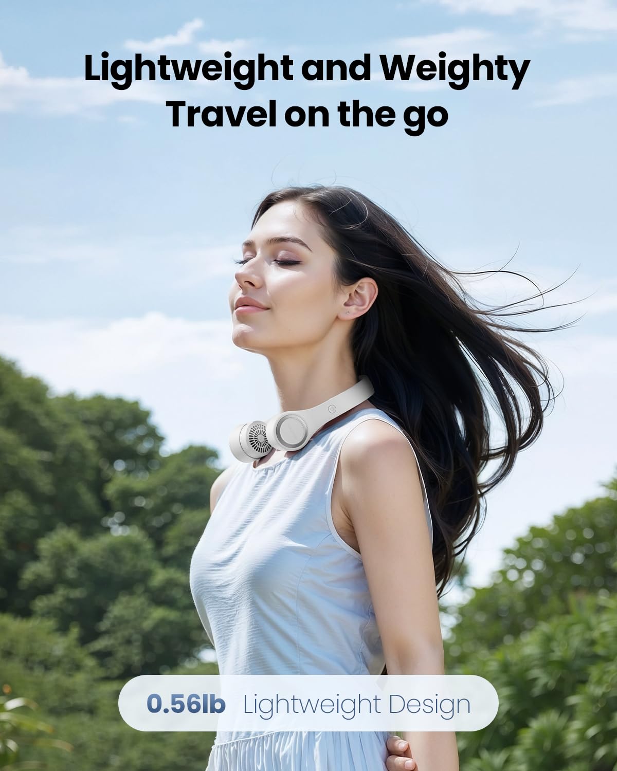 Portable Neck Fan with 3 Speed Settings