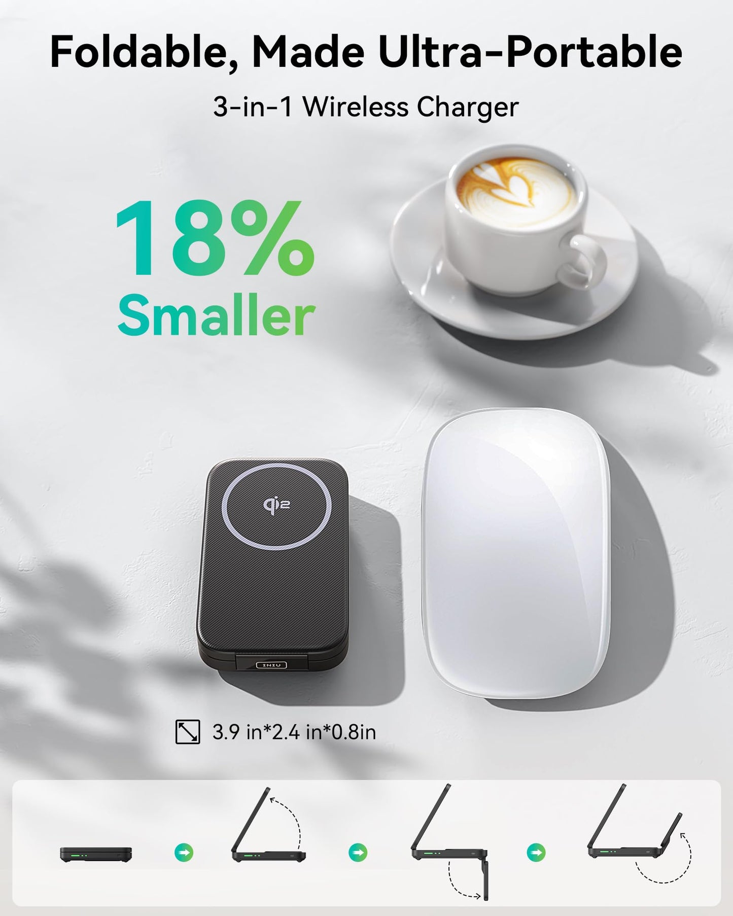 INIU 3-in-1 Wireless Charging Station for Apple